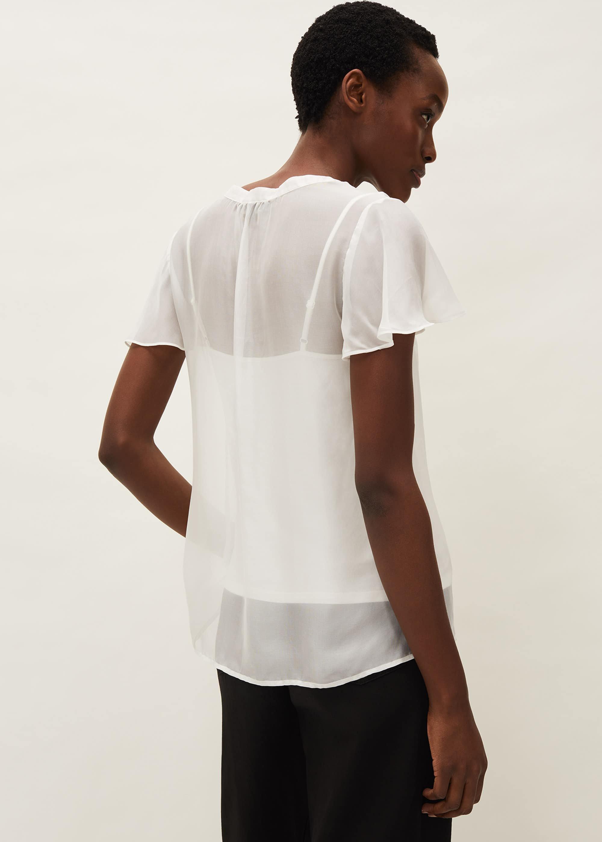 Naya Short Sleeved Silk Top