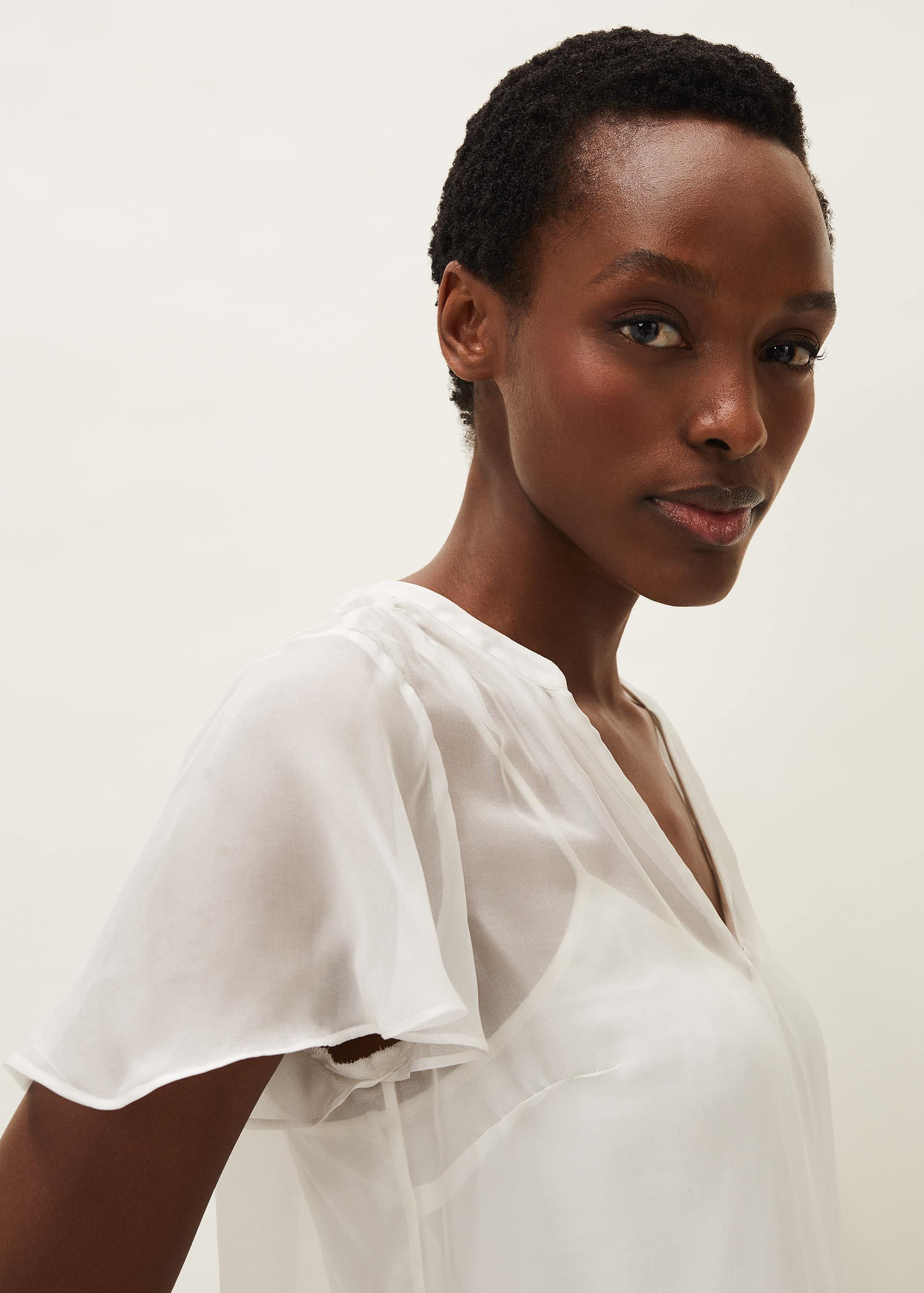 Naya Short Sleeved Silk Top