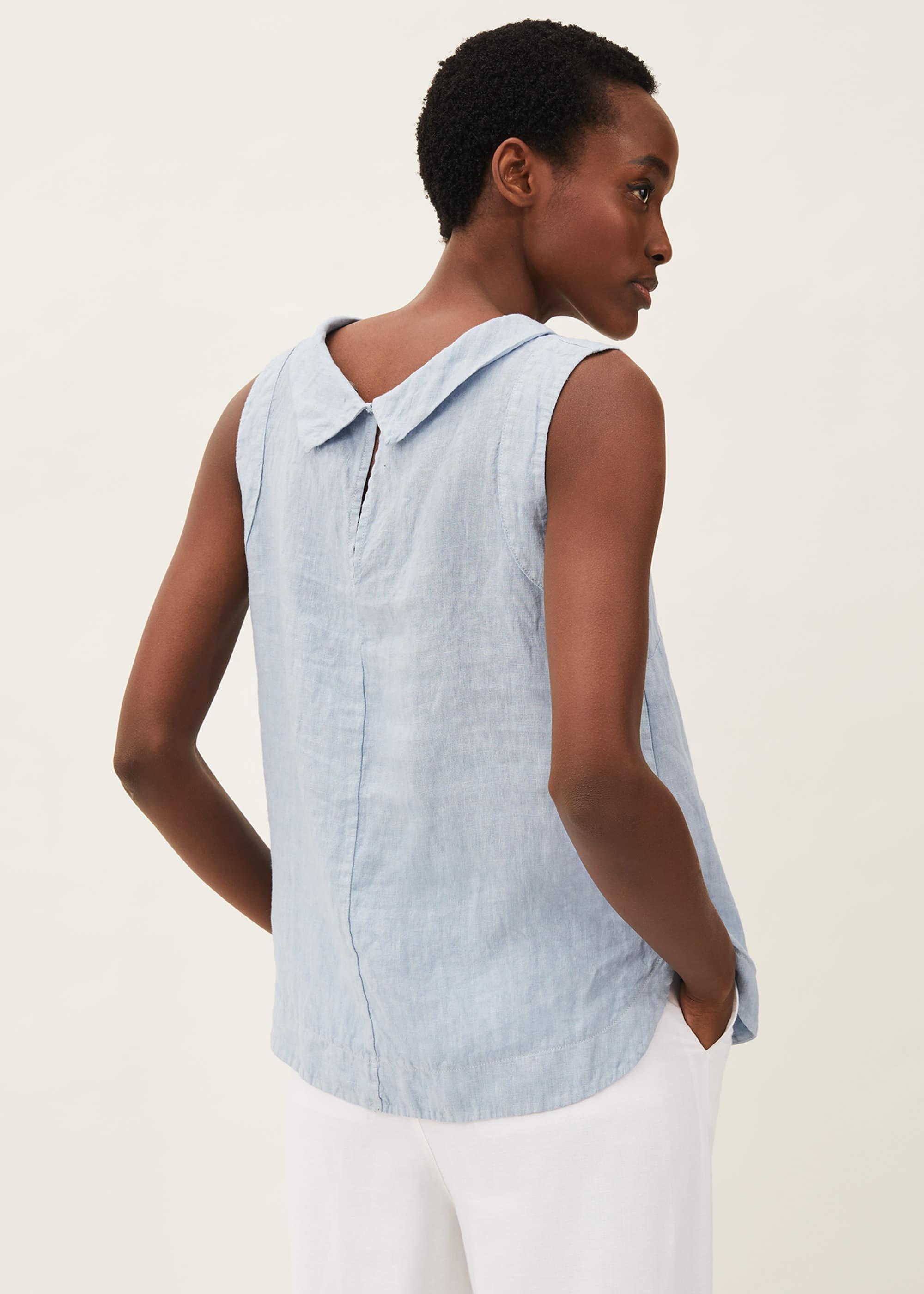 Sky Linen Cami Top
