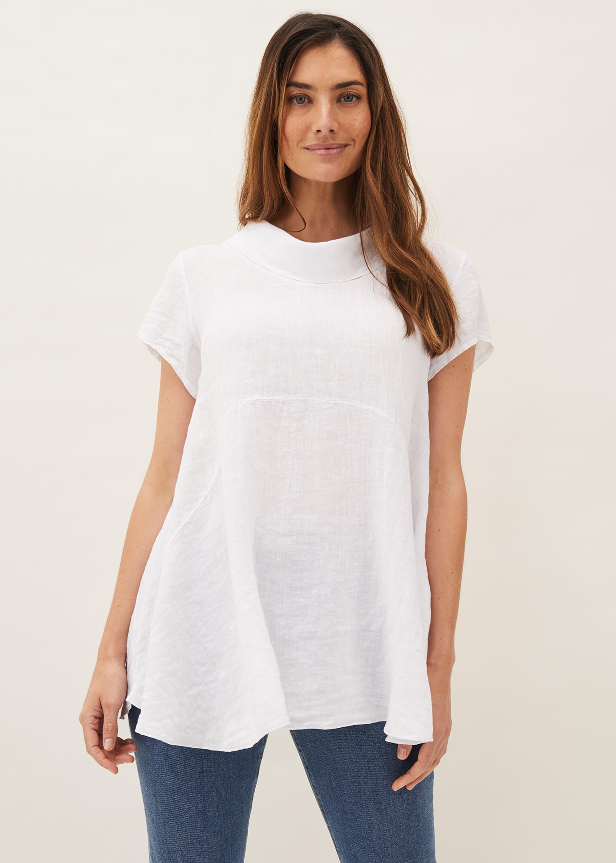 Margo Longline Linen Blouse