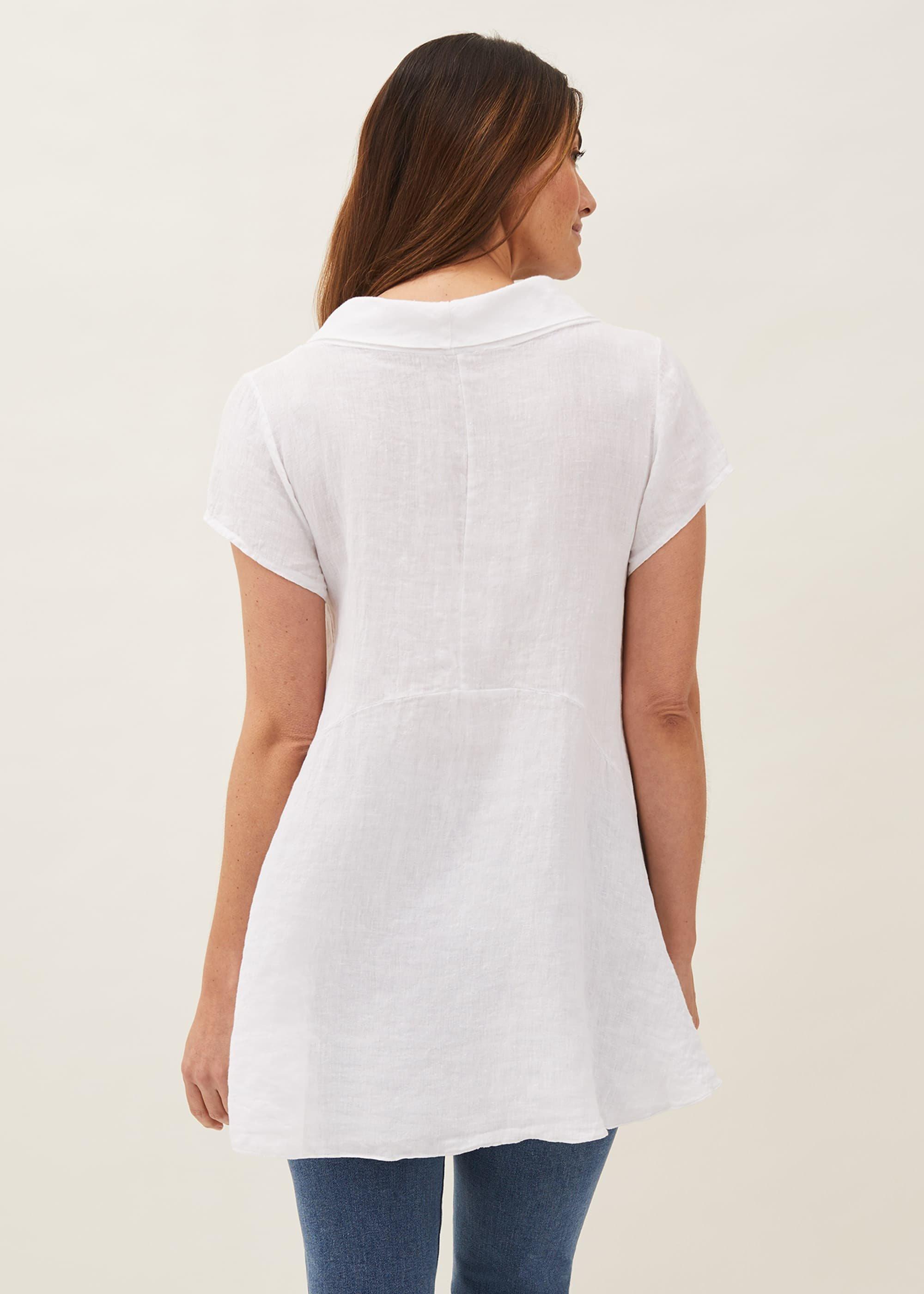 Margo Longline Linen Blouse