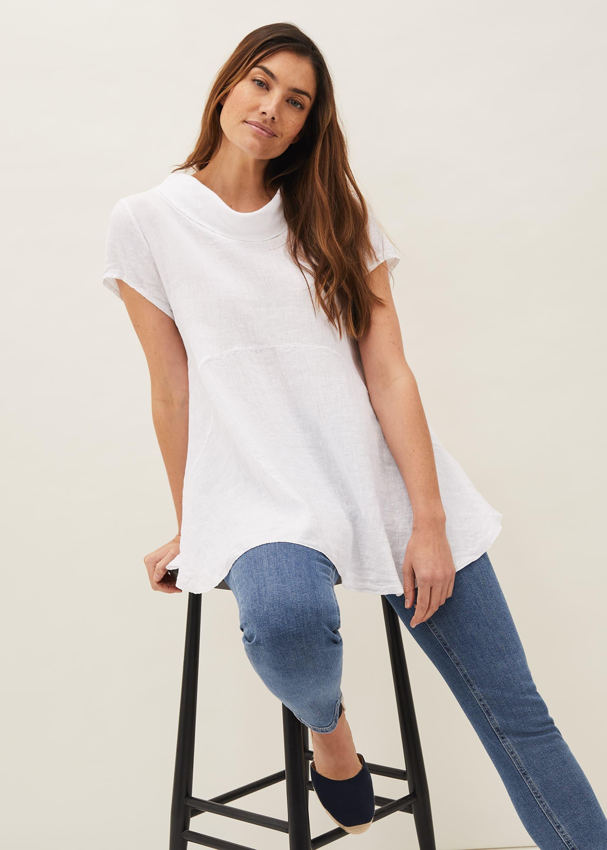 Margo Longline Linen Blouse