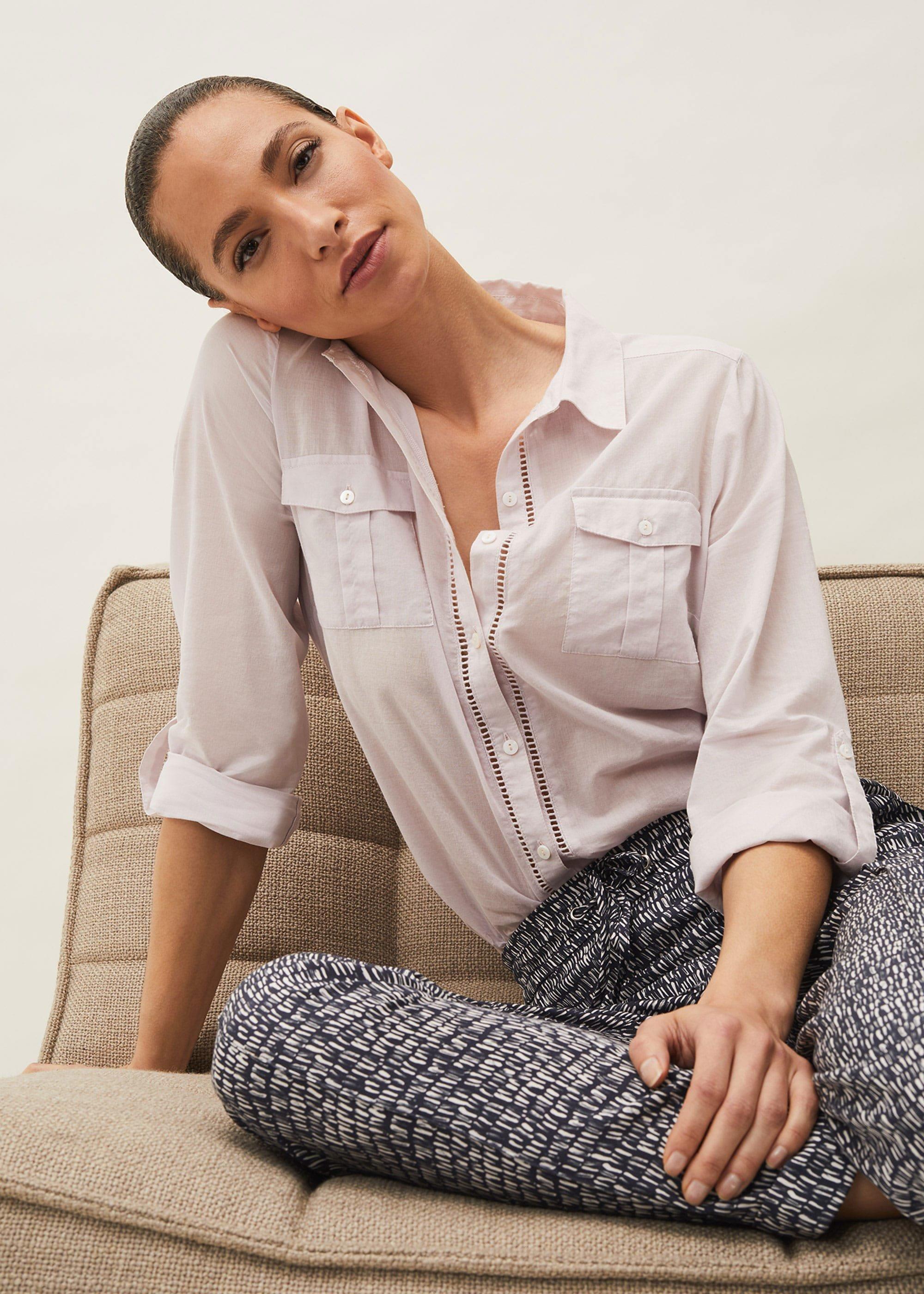 Kirsten Ladder Trim Shirt