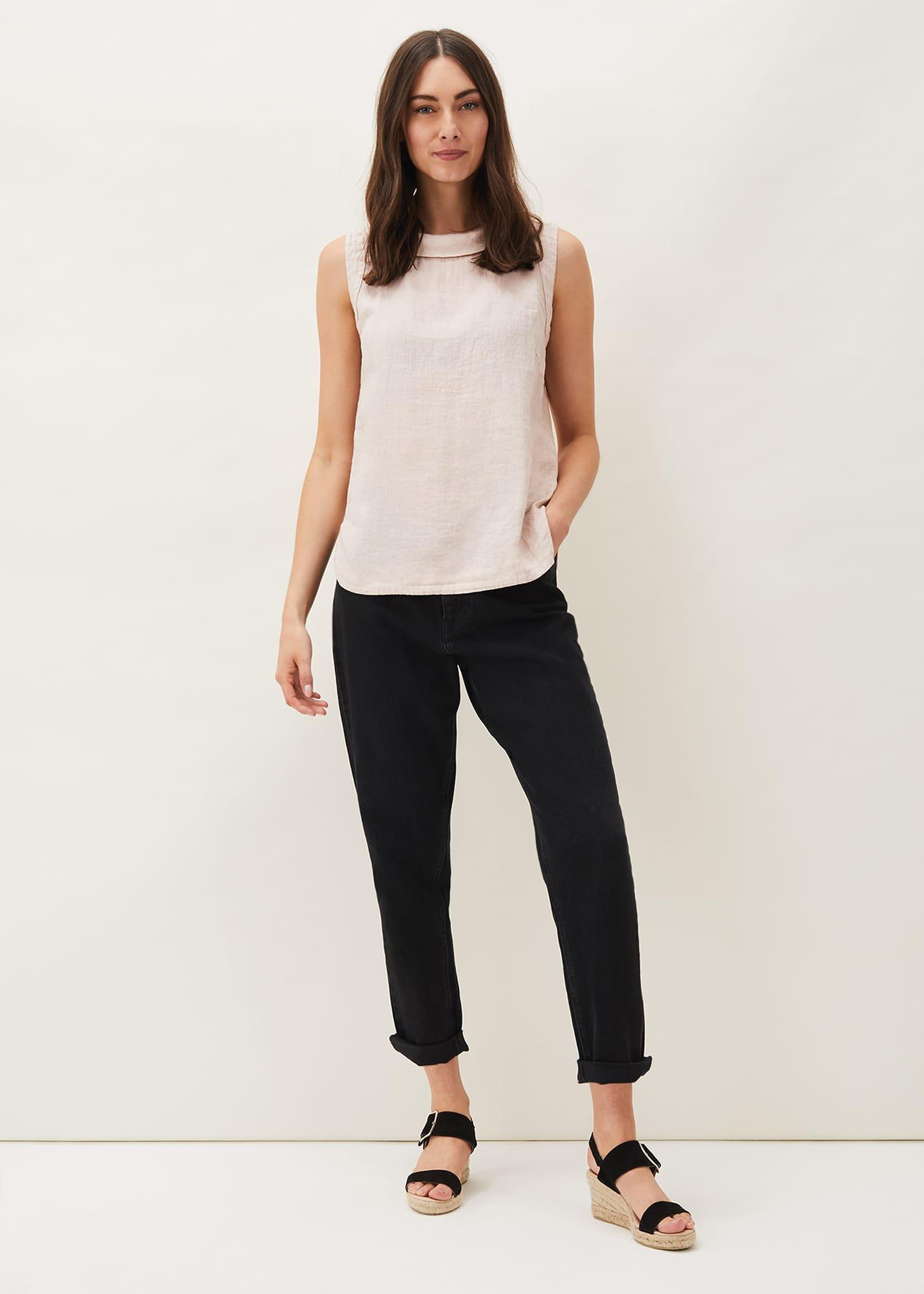 Sky Linen Cami Top