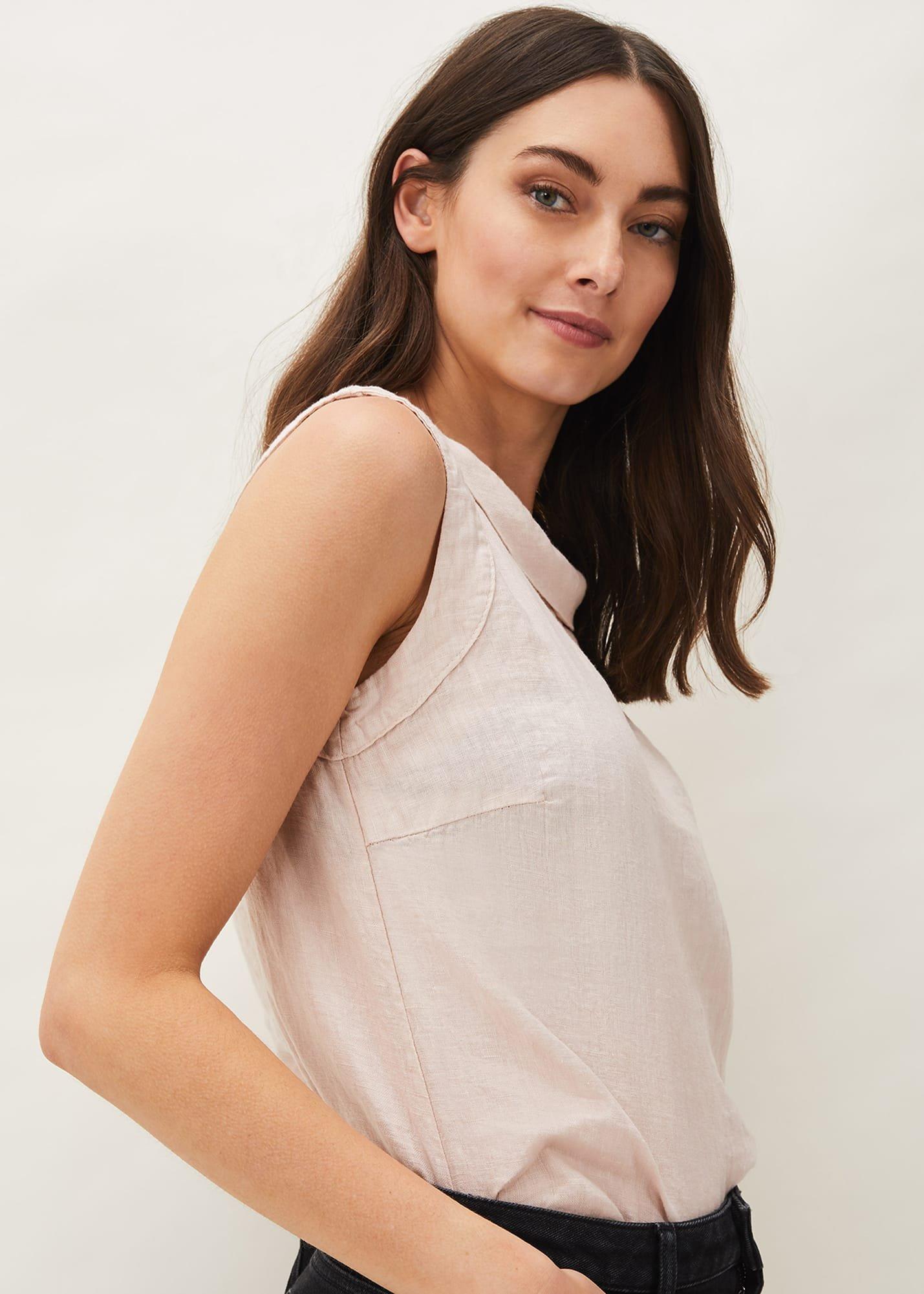 Sky Linen Cami Top