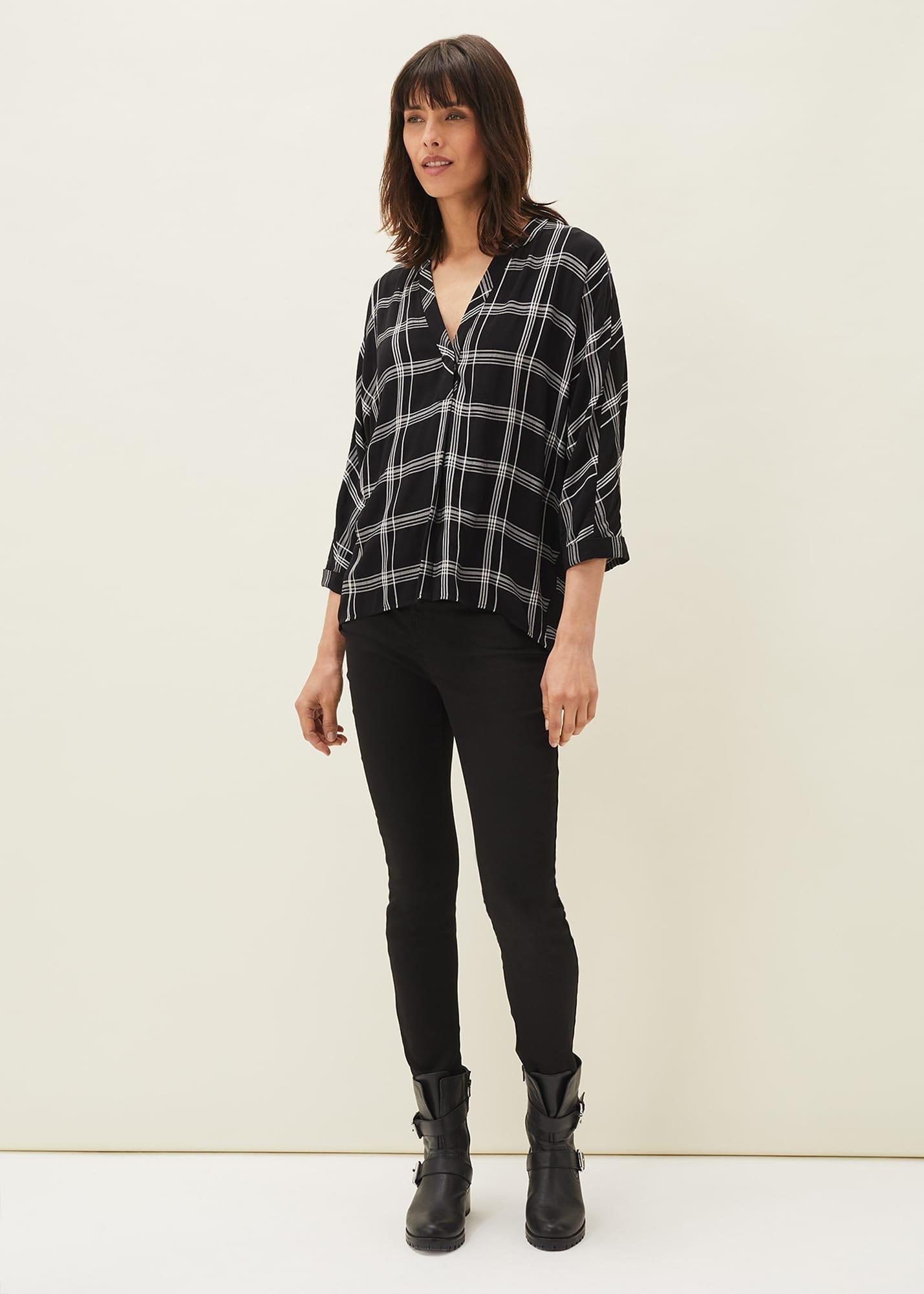 Arella Check Blouse