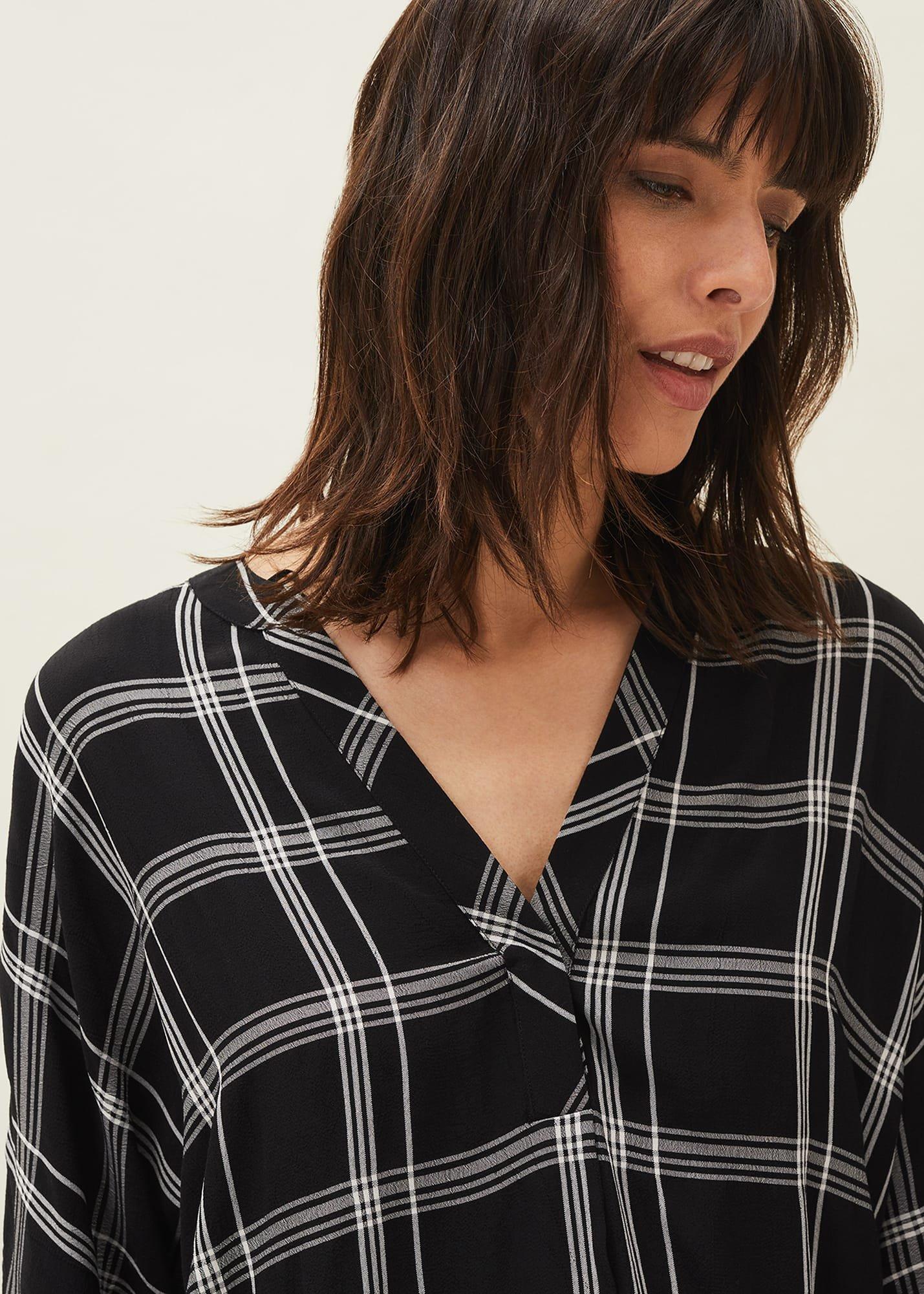 Arella Check Blouse