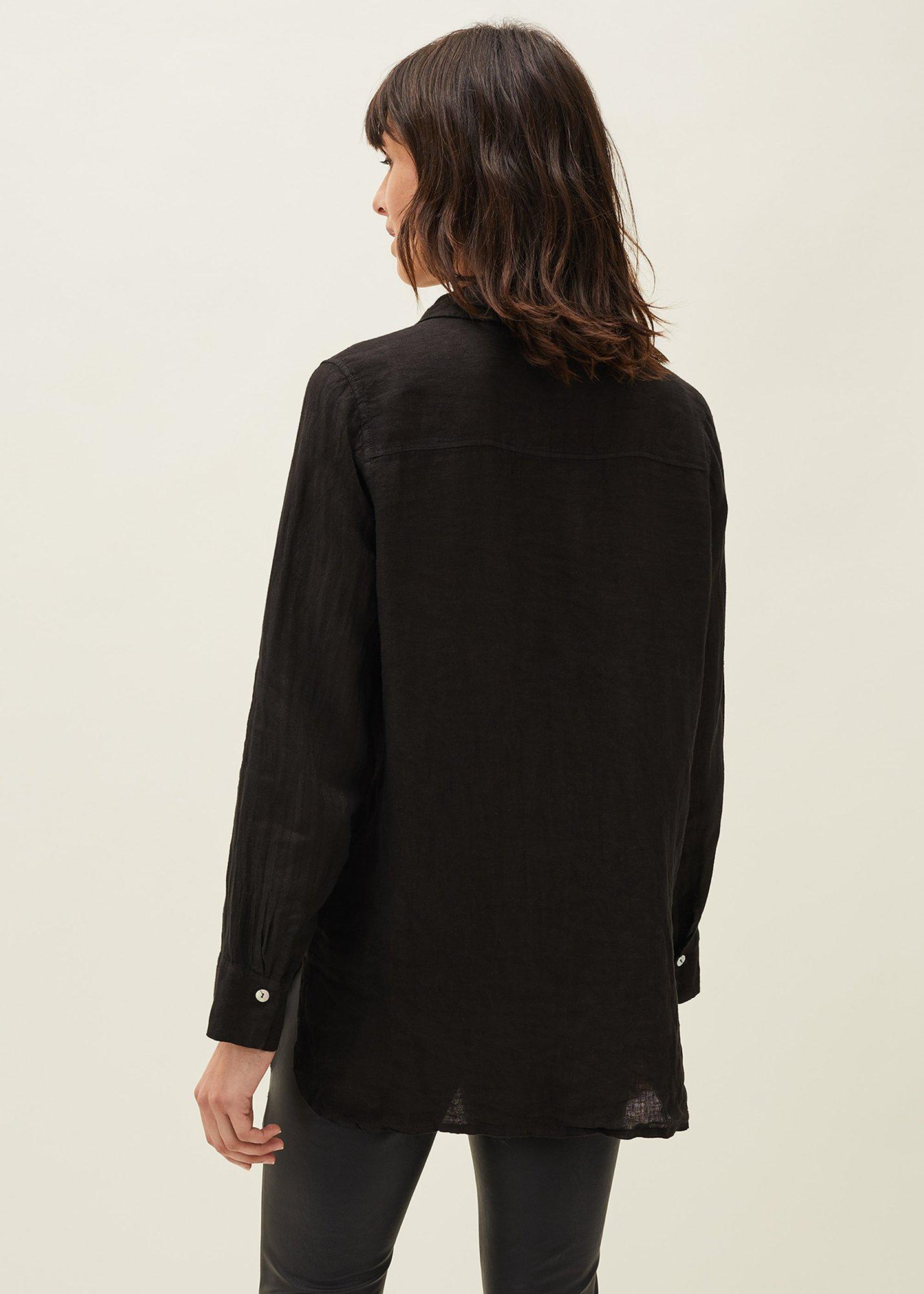 Zenni Linen Oversized Shirt