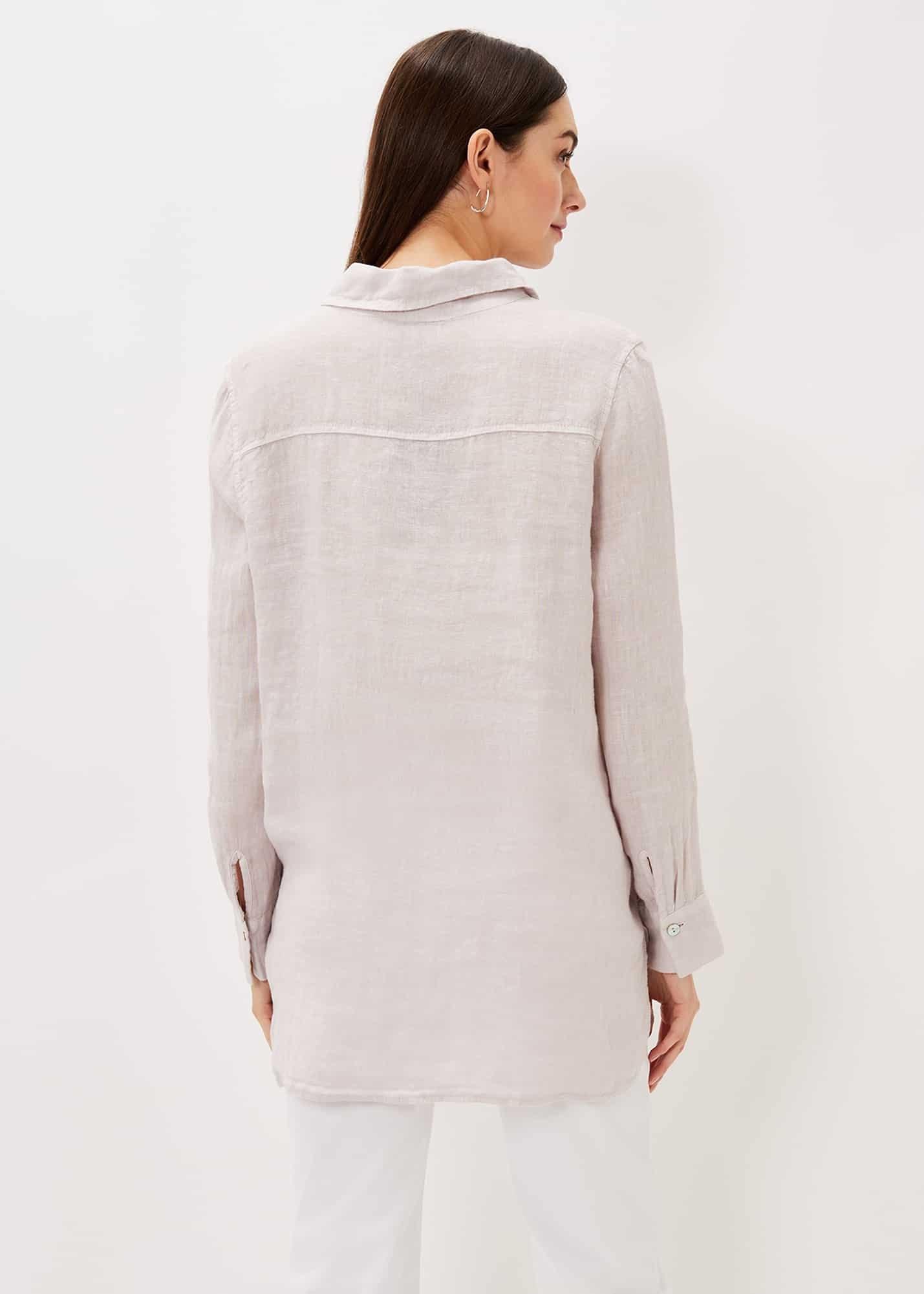 Zenni Linen Oversized Shirt