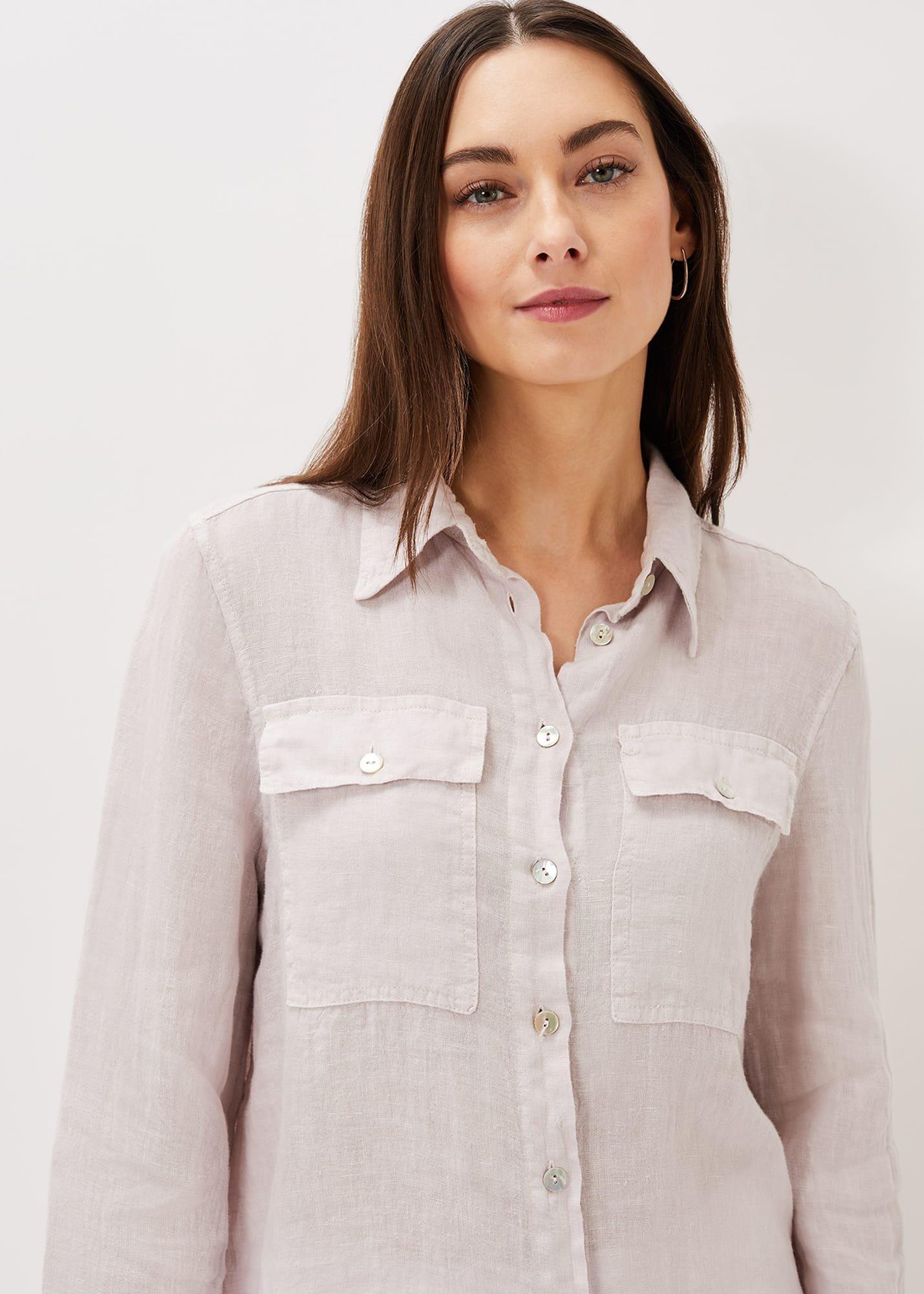 Zenni Linen Oversized Shirt