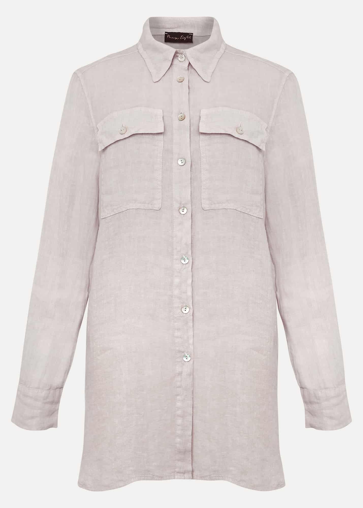 Zenni Linen Oversized Shirt