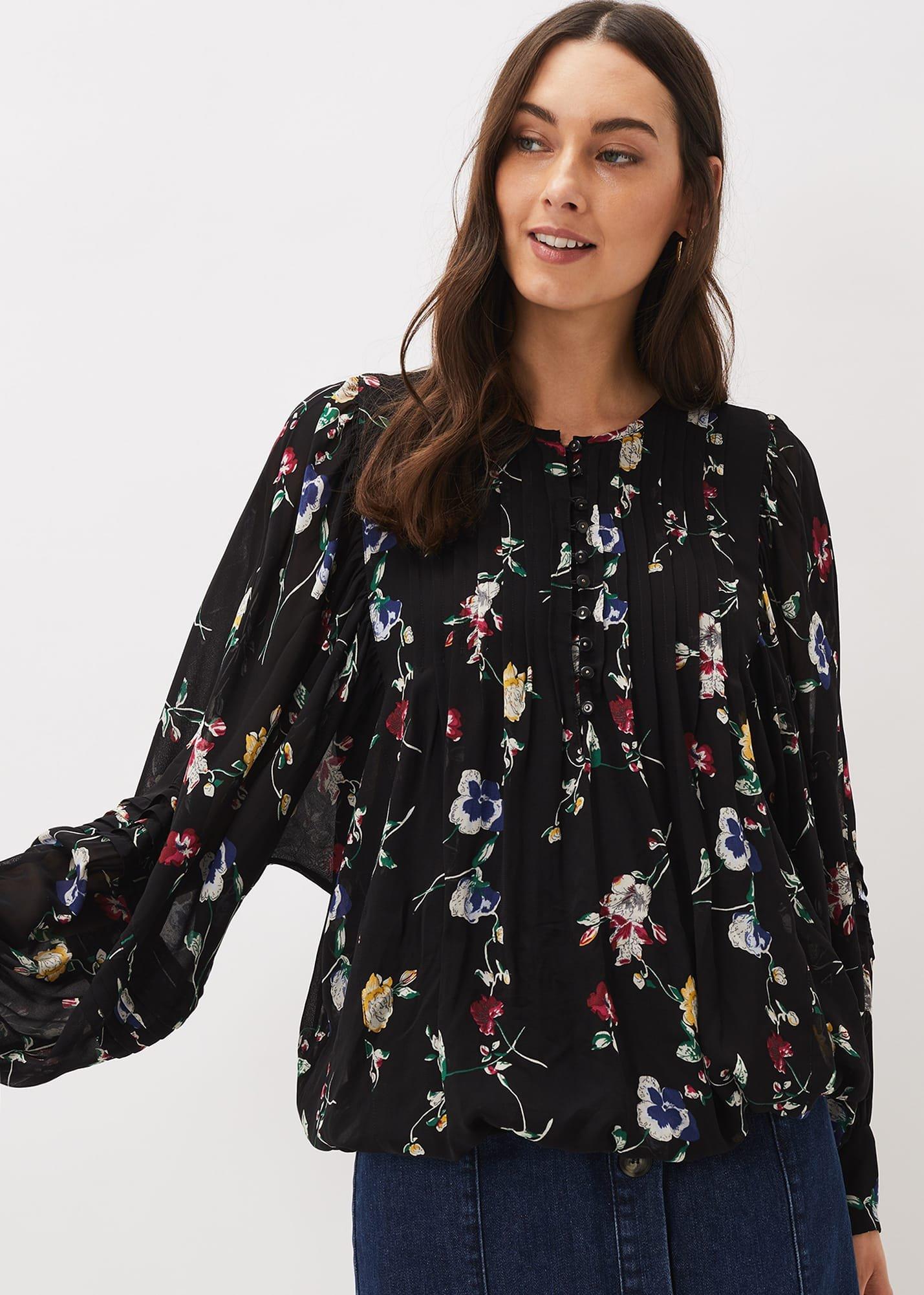 Imara Floral Blouson Sleeve Blouse