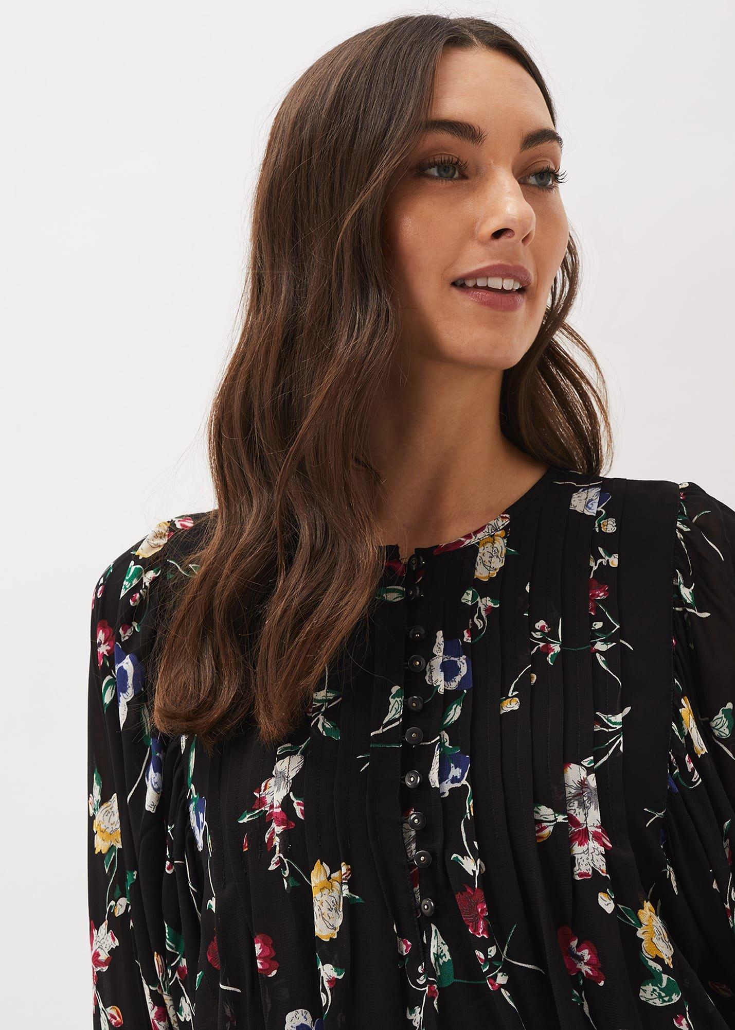 Imara Floral Blouson Sleeve Blouse