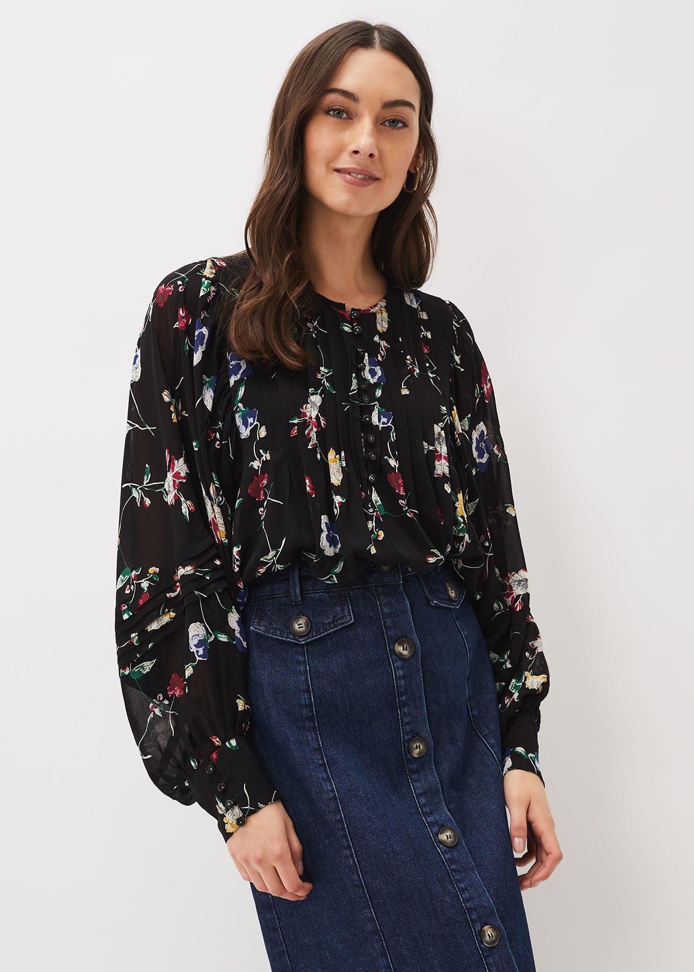 Imara Floral Blouson Sleeve Blouse