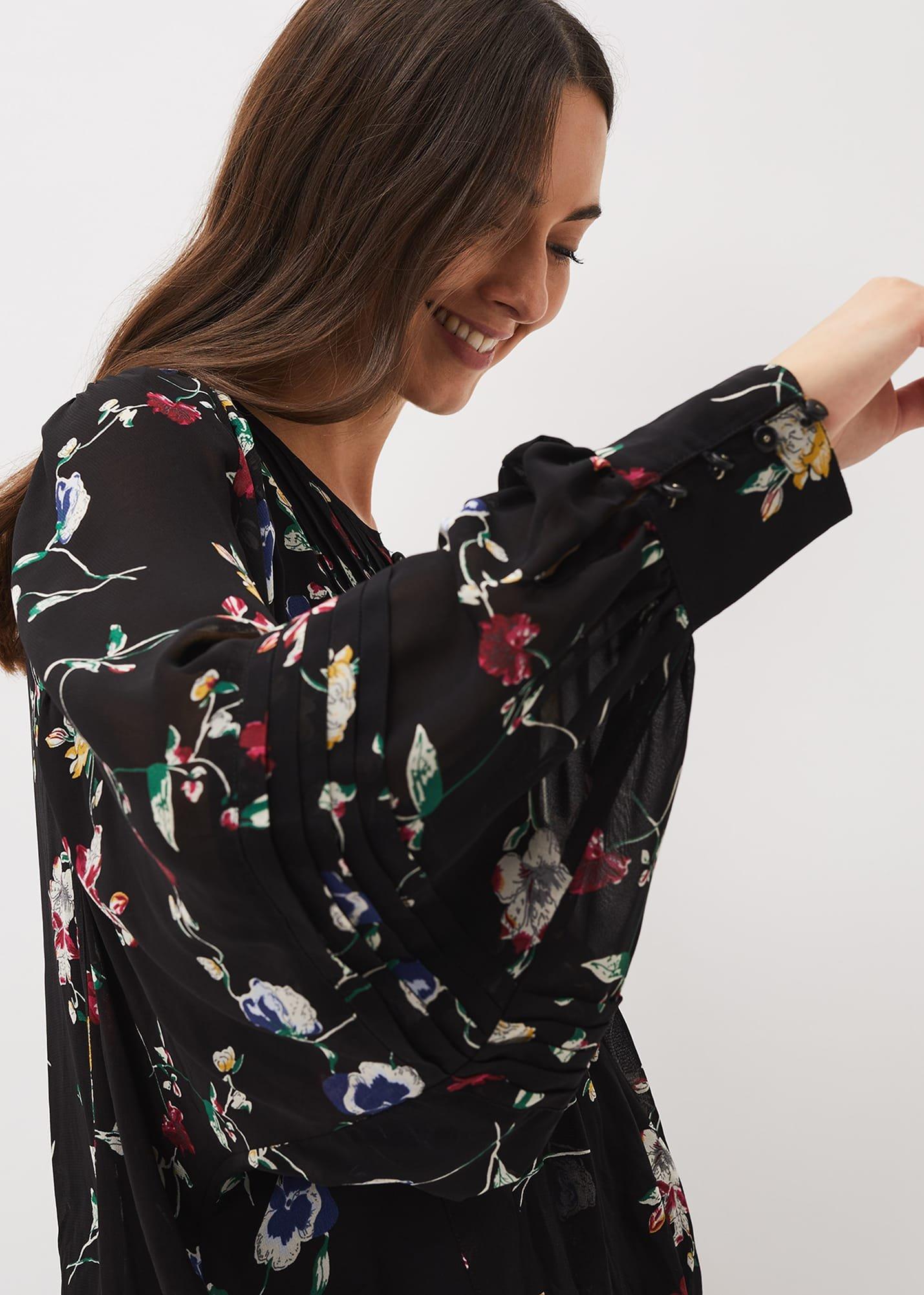 Imara Floral Blouson Sleeve Blouse