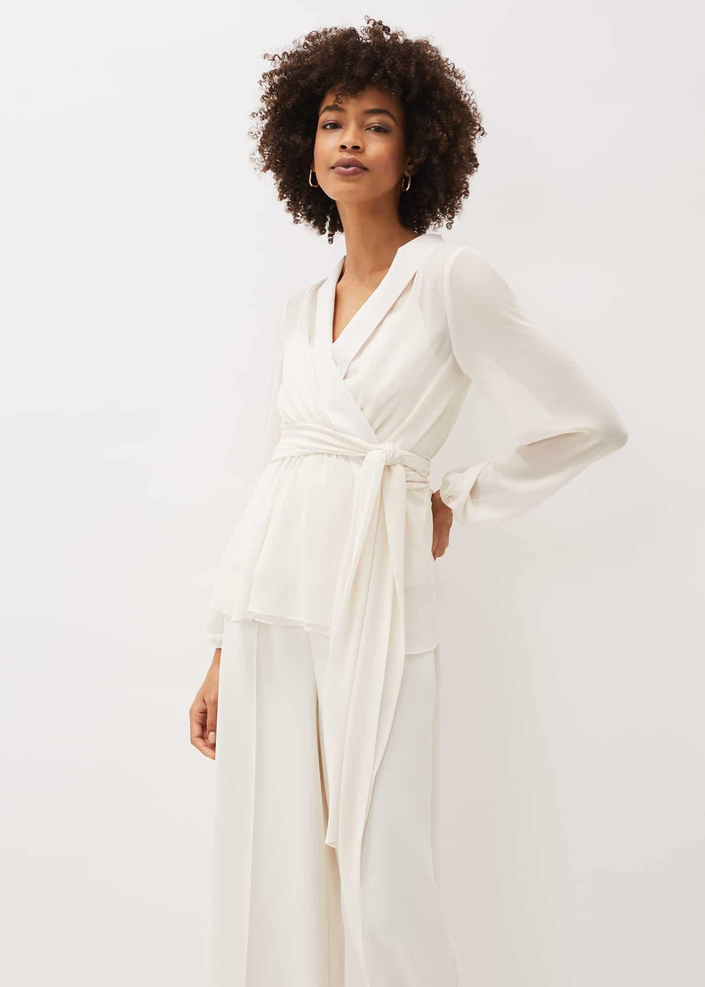 Florentine Semi-Sheer Wrap Top