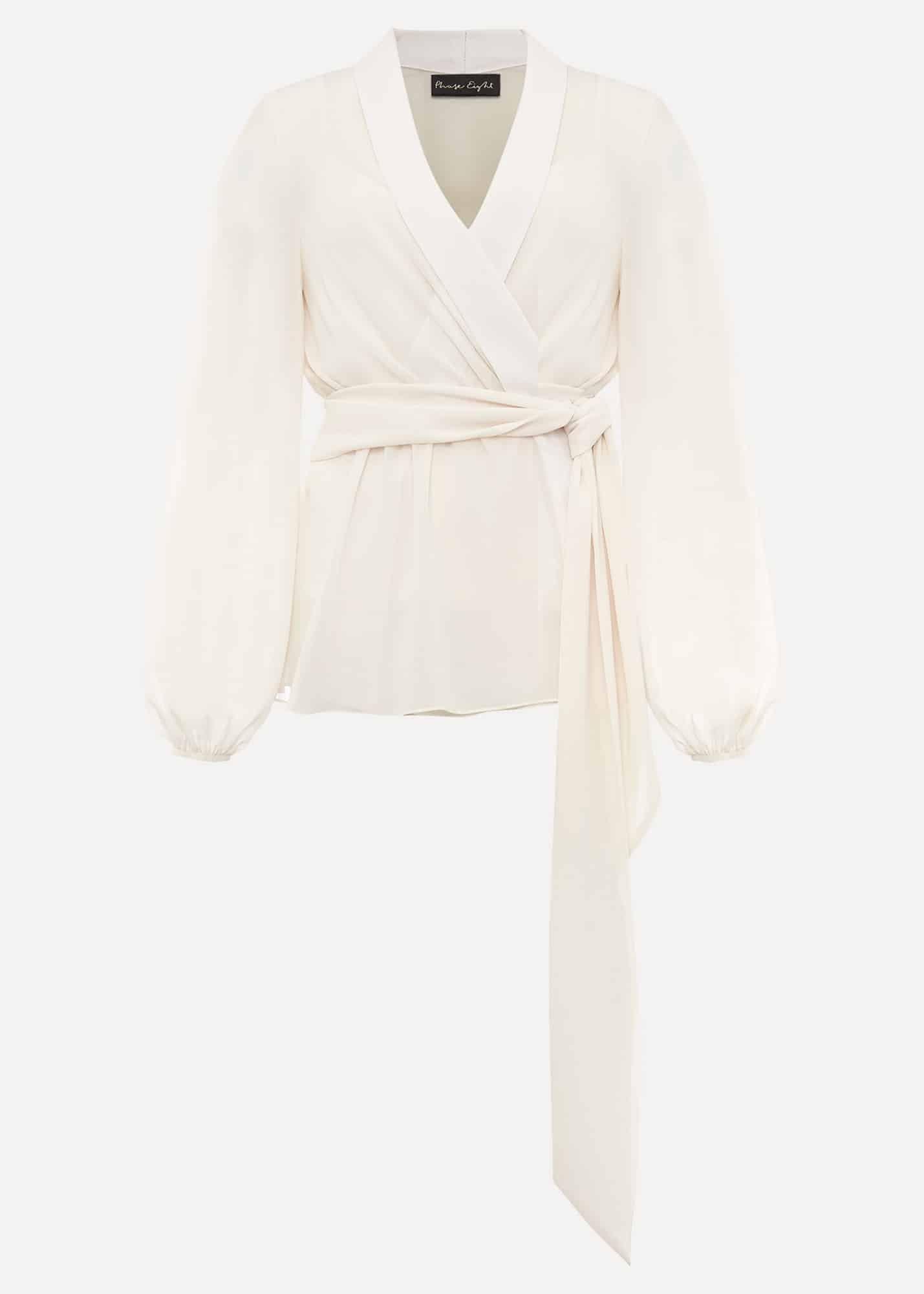 Florentine Semi-Sheer Wrap Top