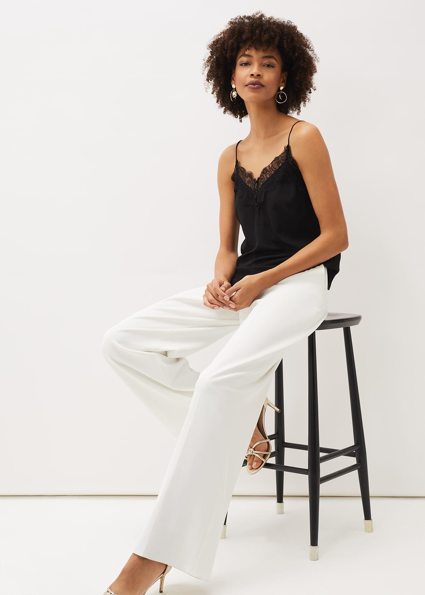 Rachael Lace Trim Silk Camisole | Phase Eight UK |