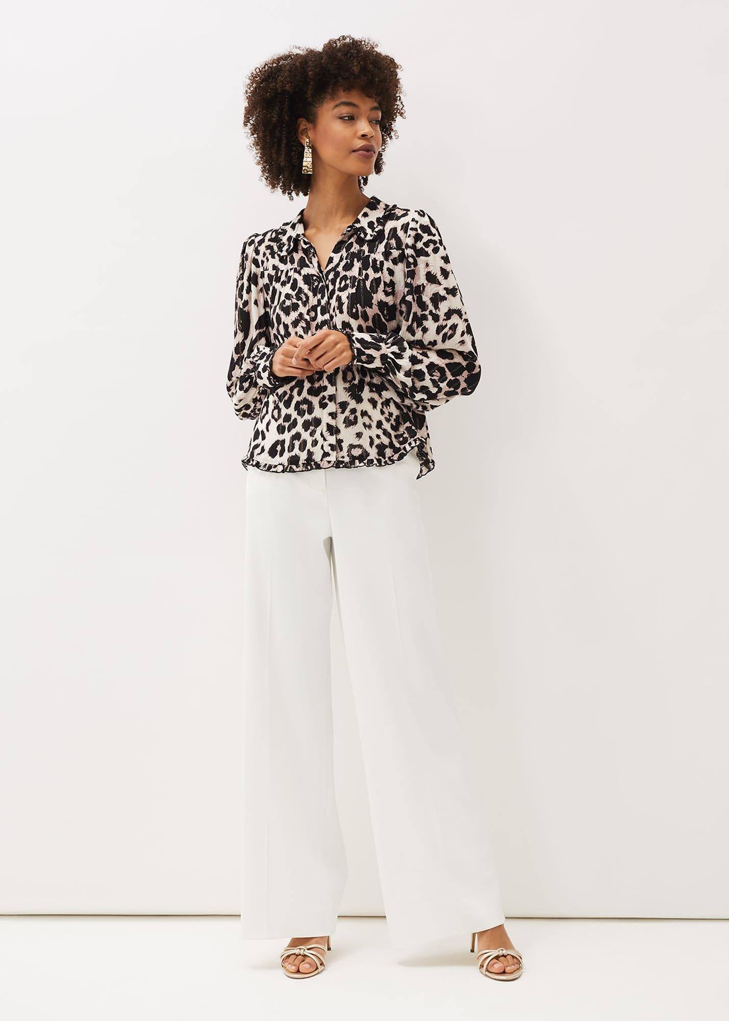 Chelsie Leopard Print Blouse