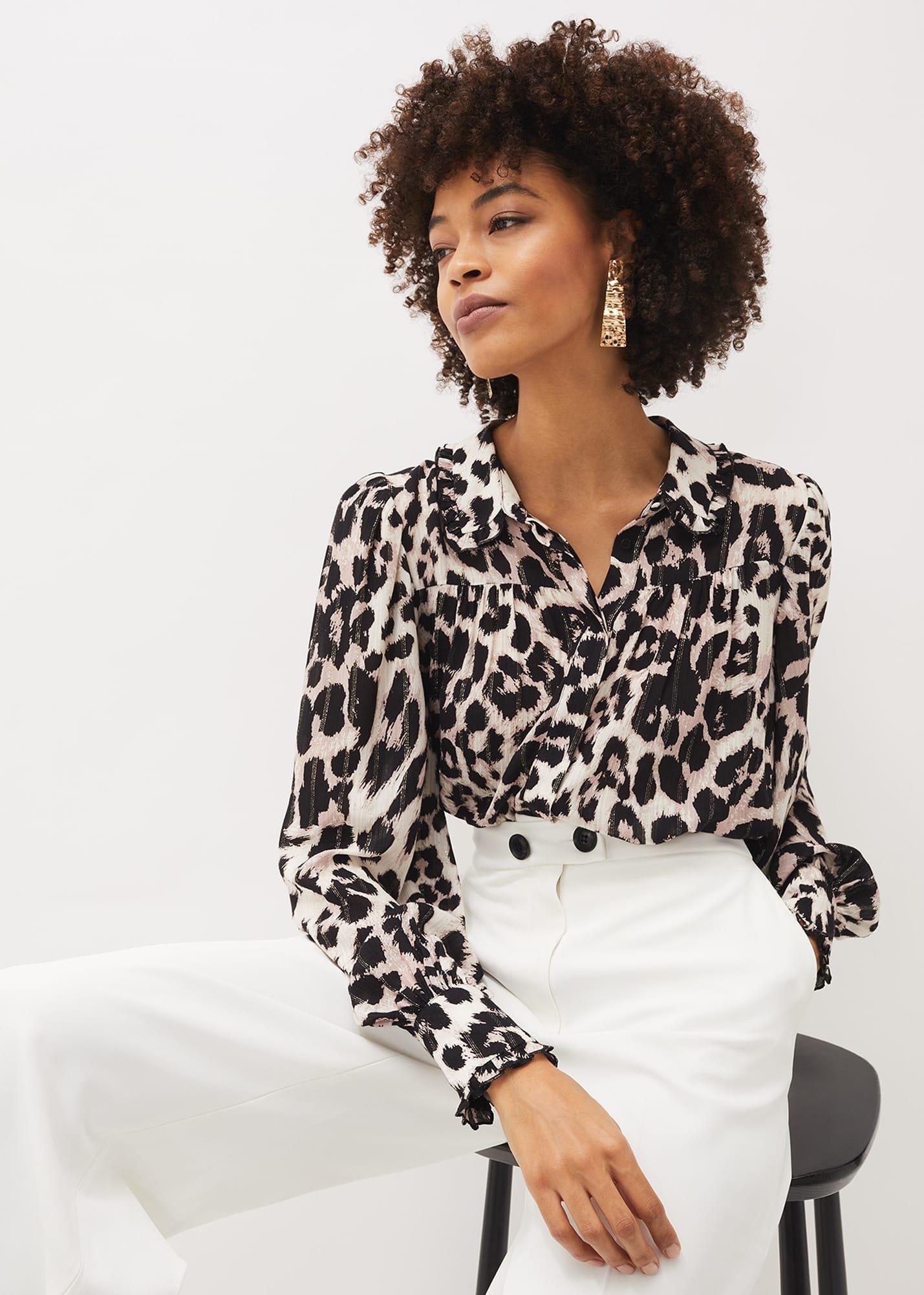 Chelsie Leopard Print Blouse