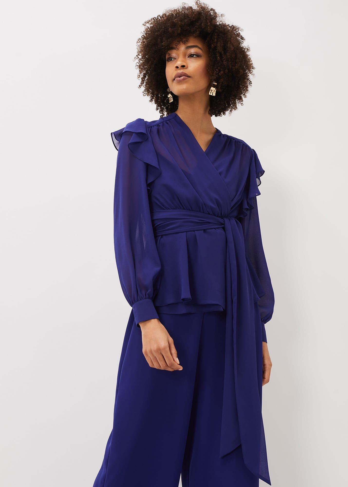 Avril Frill Wrap Co Ord Top