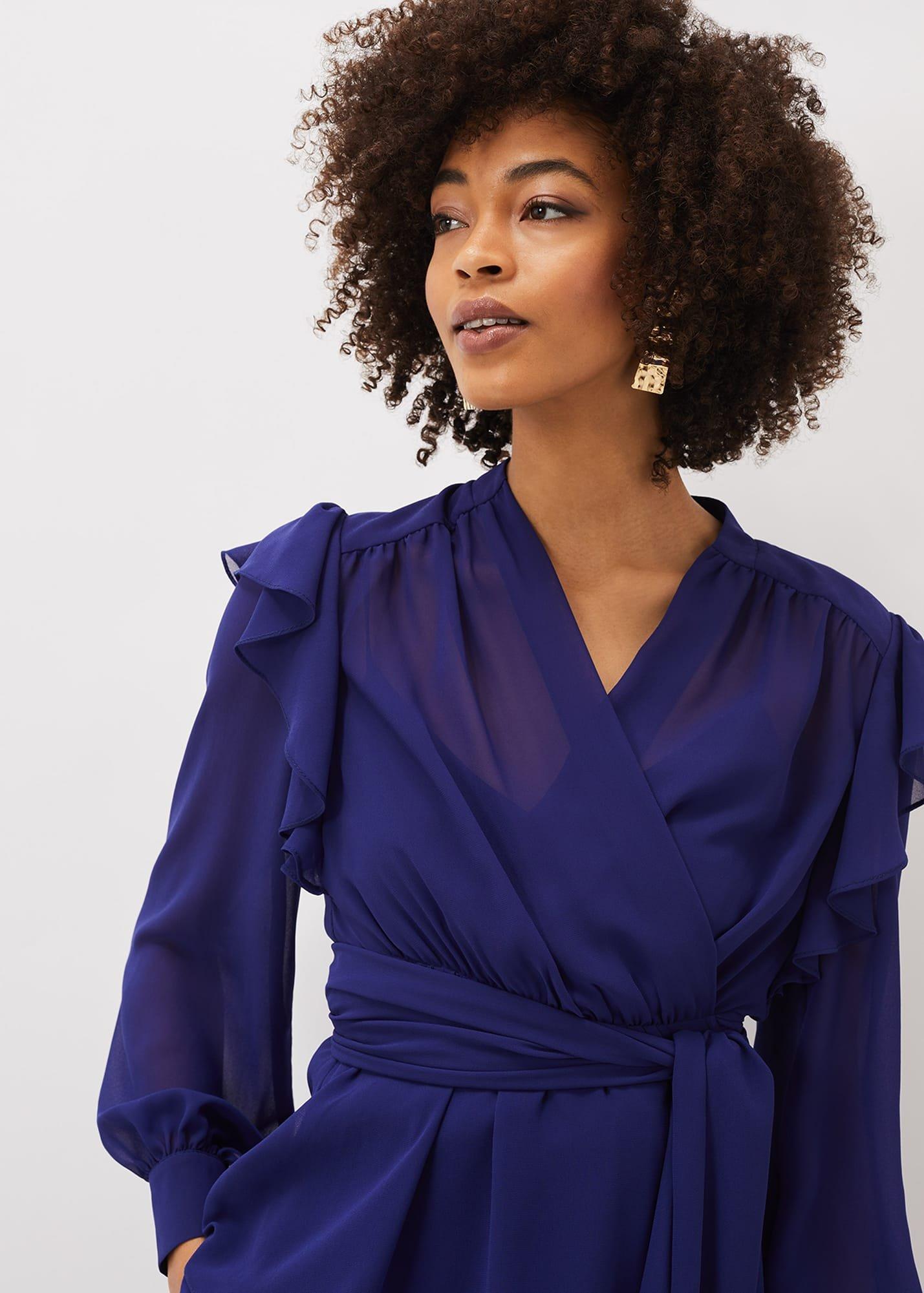 Avril Frill Wrap Co Ord Top