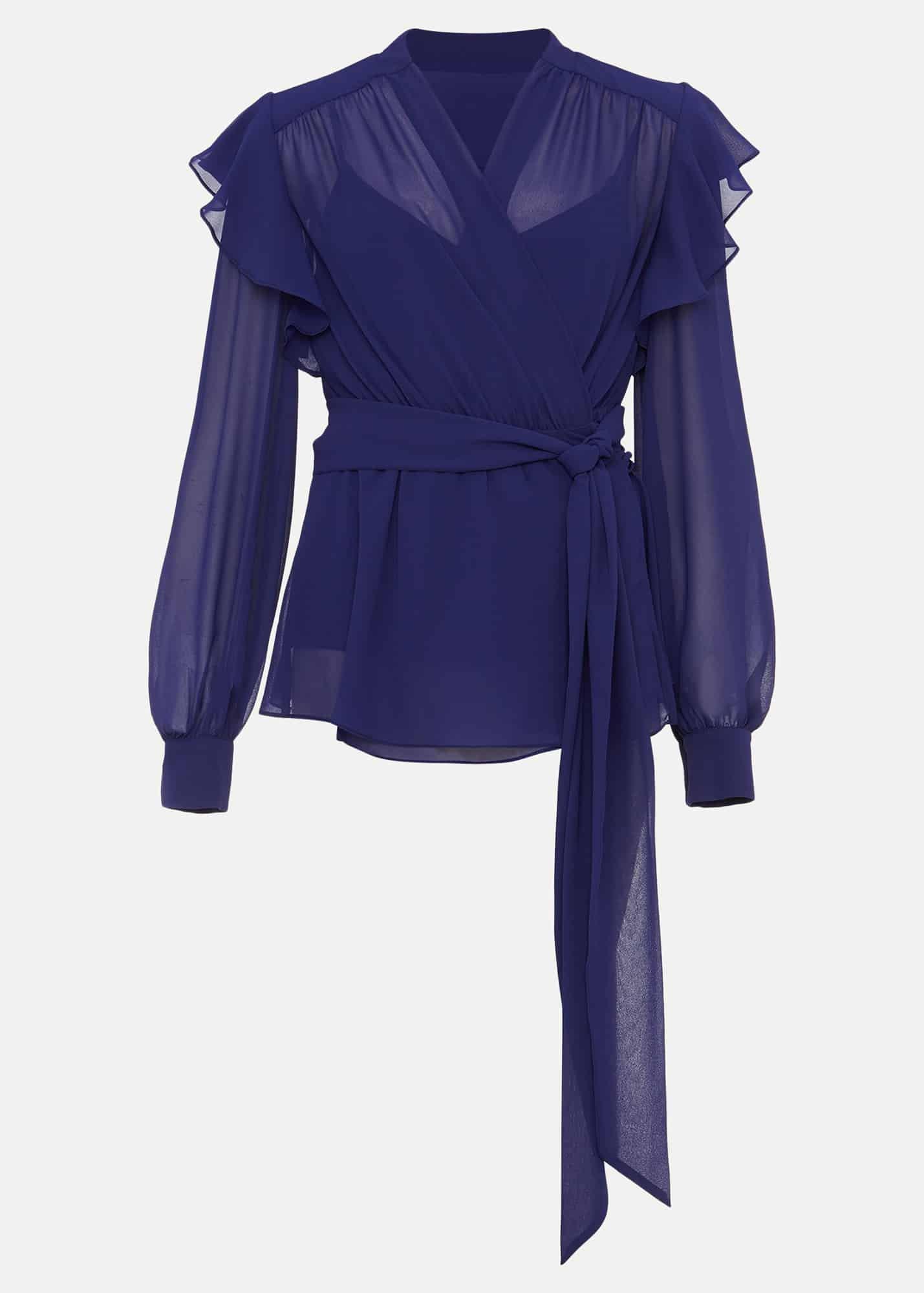 Avril Frill Wrap Co Ord Top