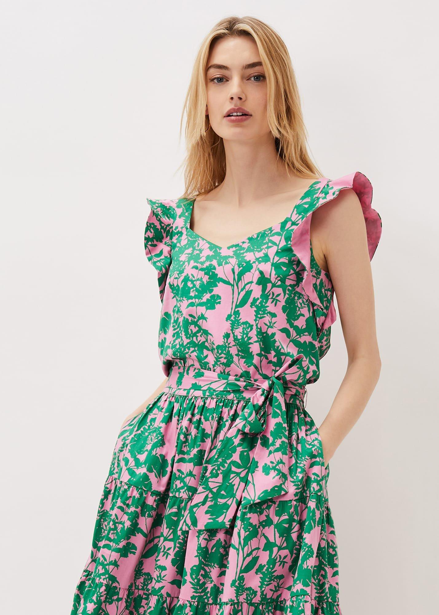 Cleona Printed Dobby Co-Ord Top