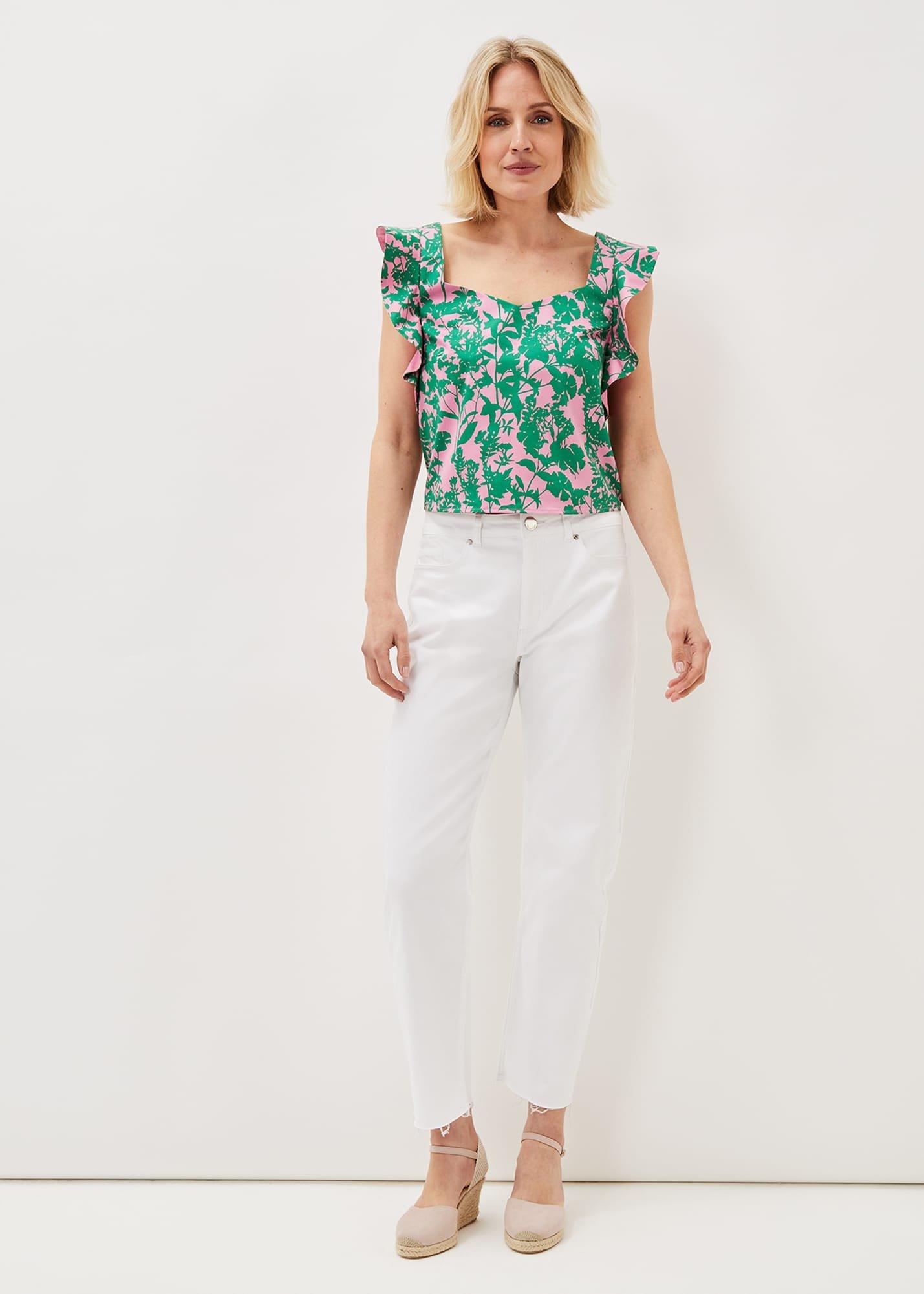 Cleona Printed Dobby Co-Ord Top