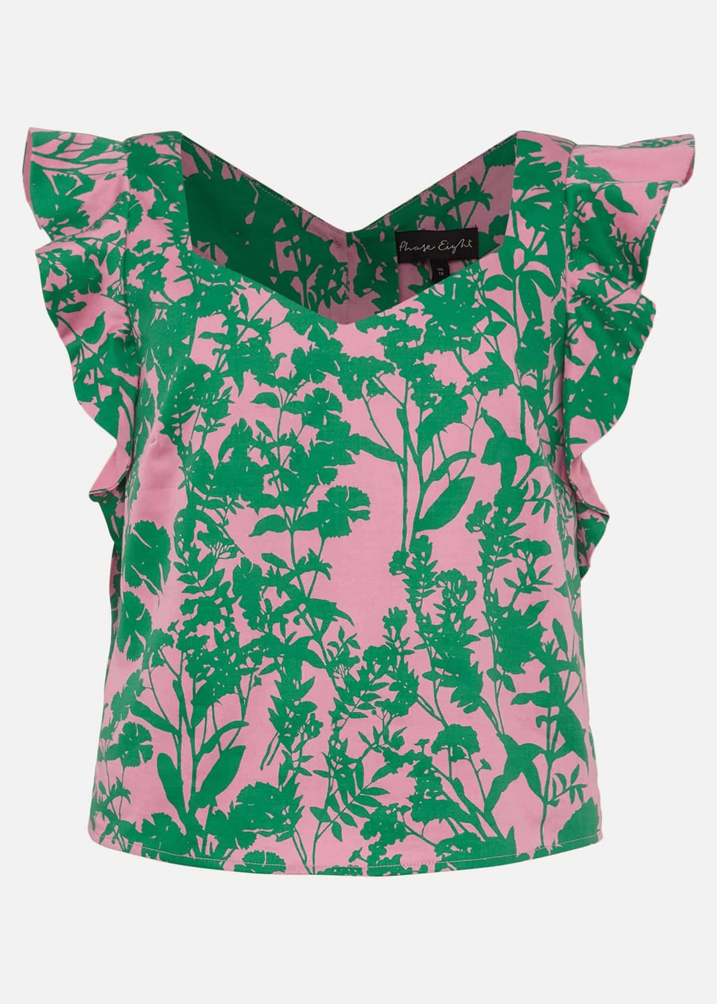 Cleona Printed Dobby Co-Ord Top