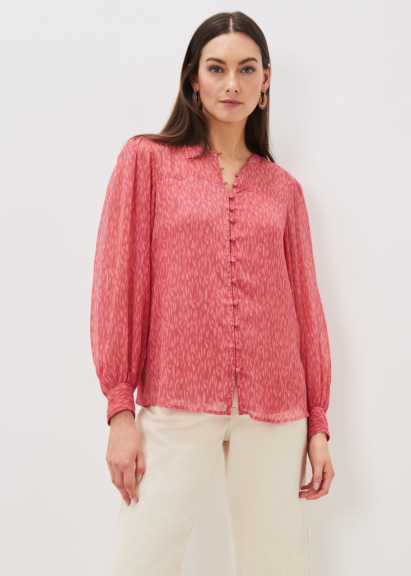 Sharpay Printed Chiffon Blouse