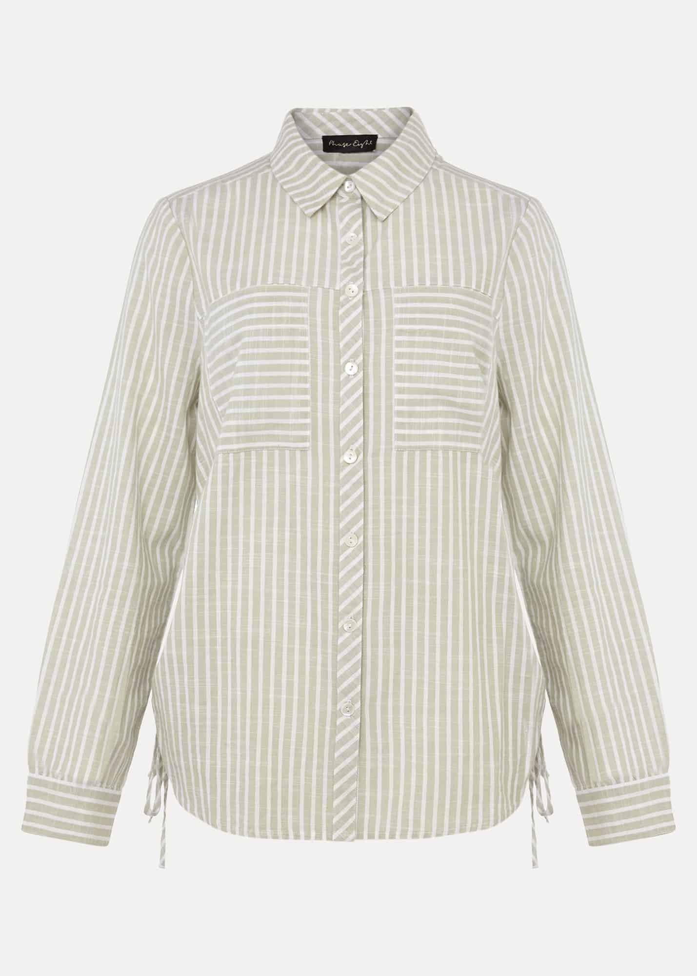 Oliva Ruched Side Stripe Shirt