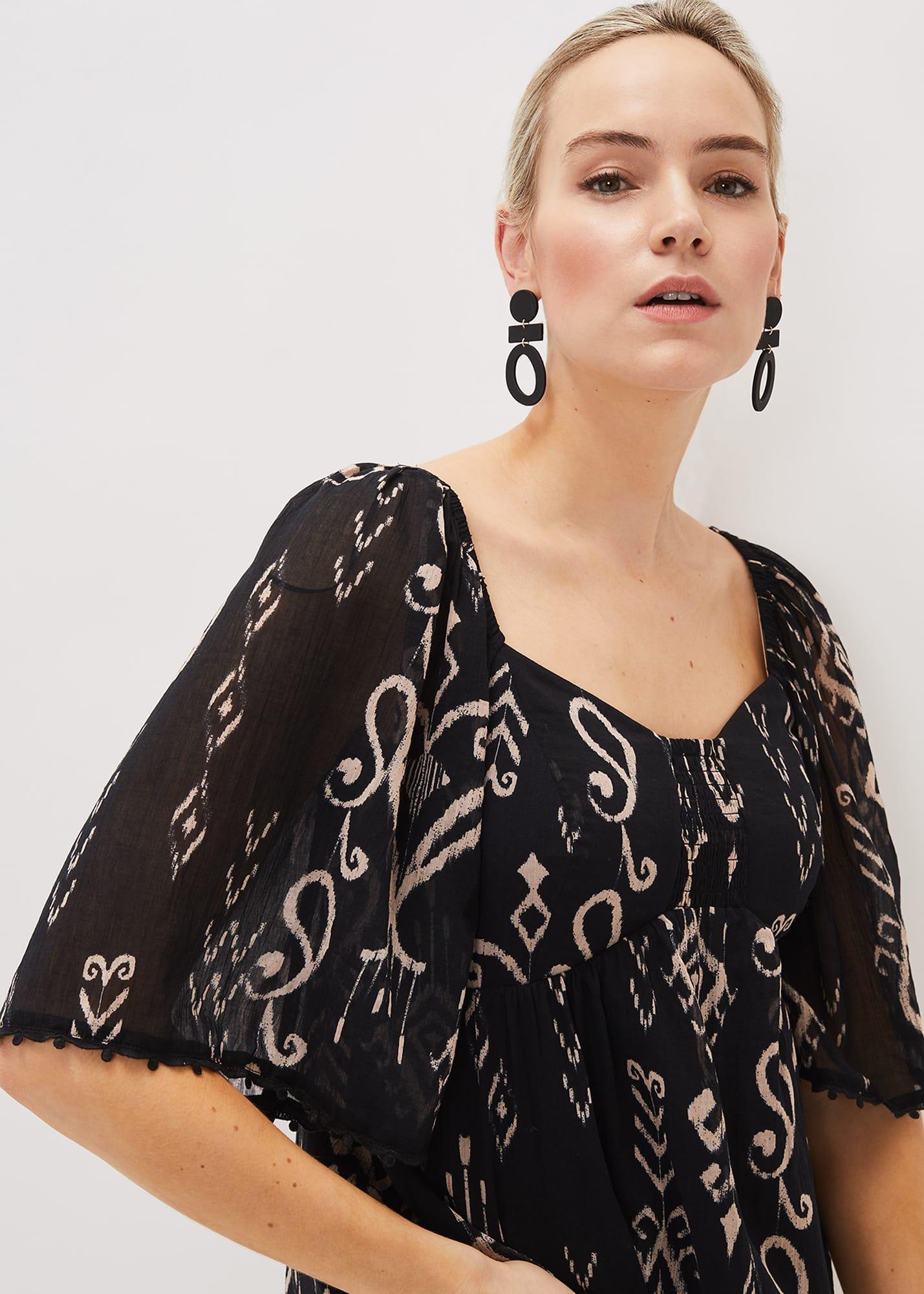 Malaya Ikat Print Blouse
