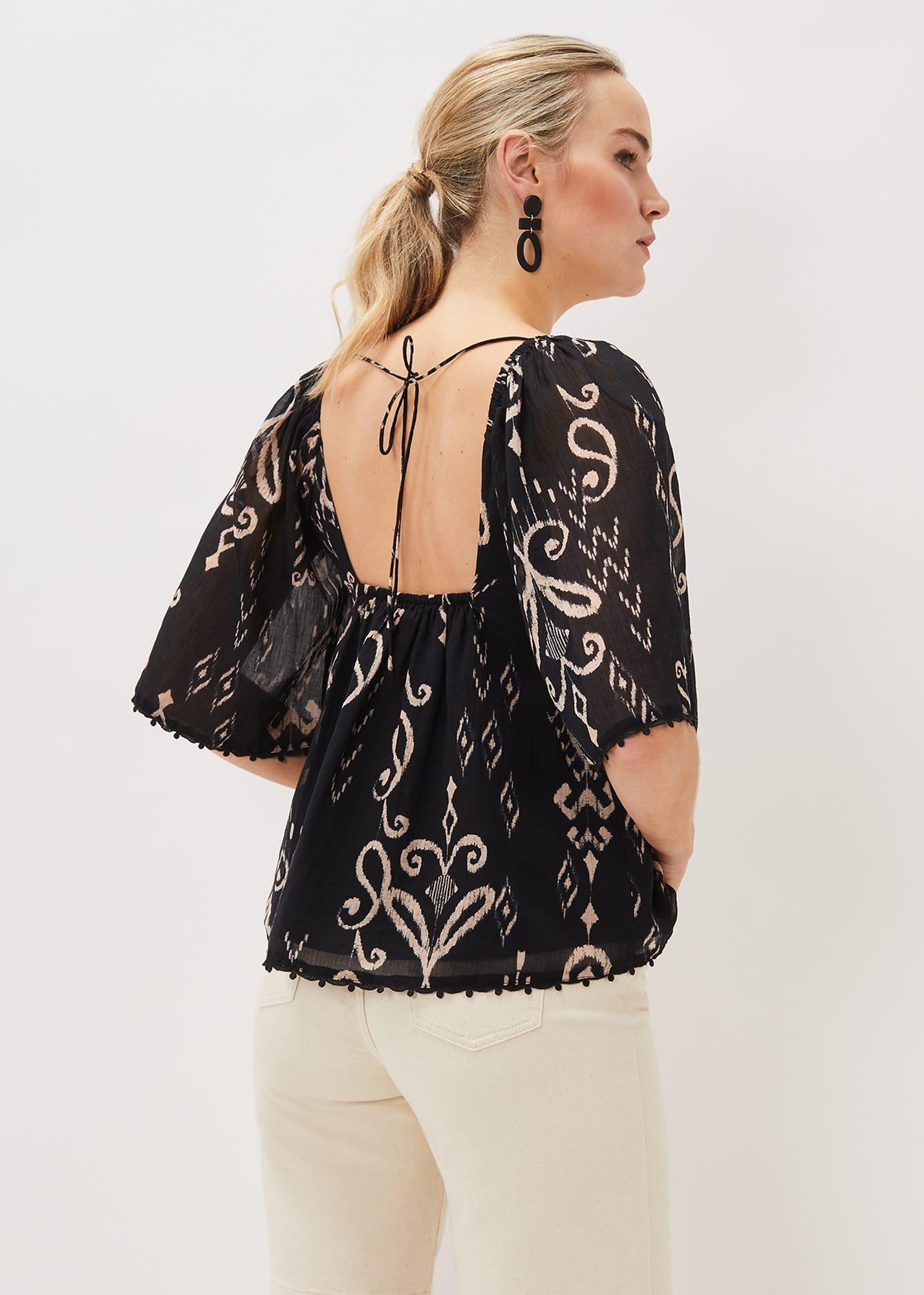 Malaya Ikat Print Blouse