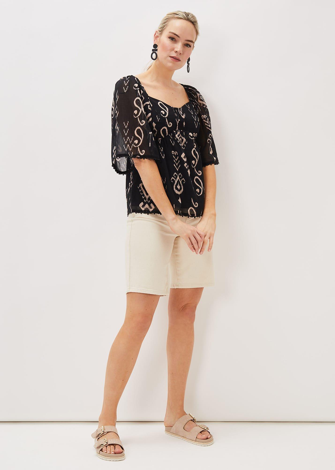 Malaya Ikat Print Blouse