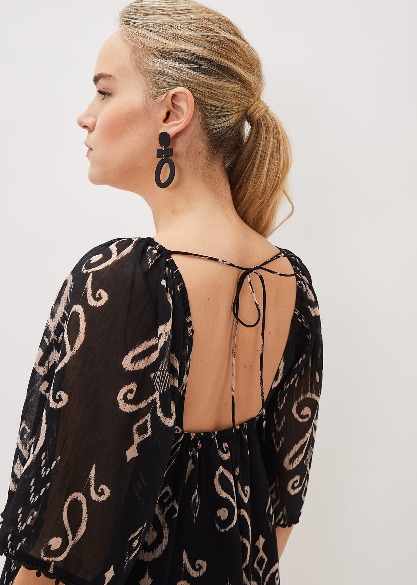 Malaya Ikat Print Blouse