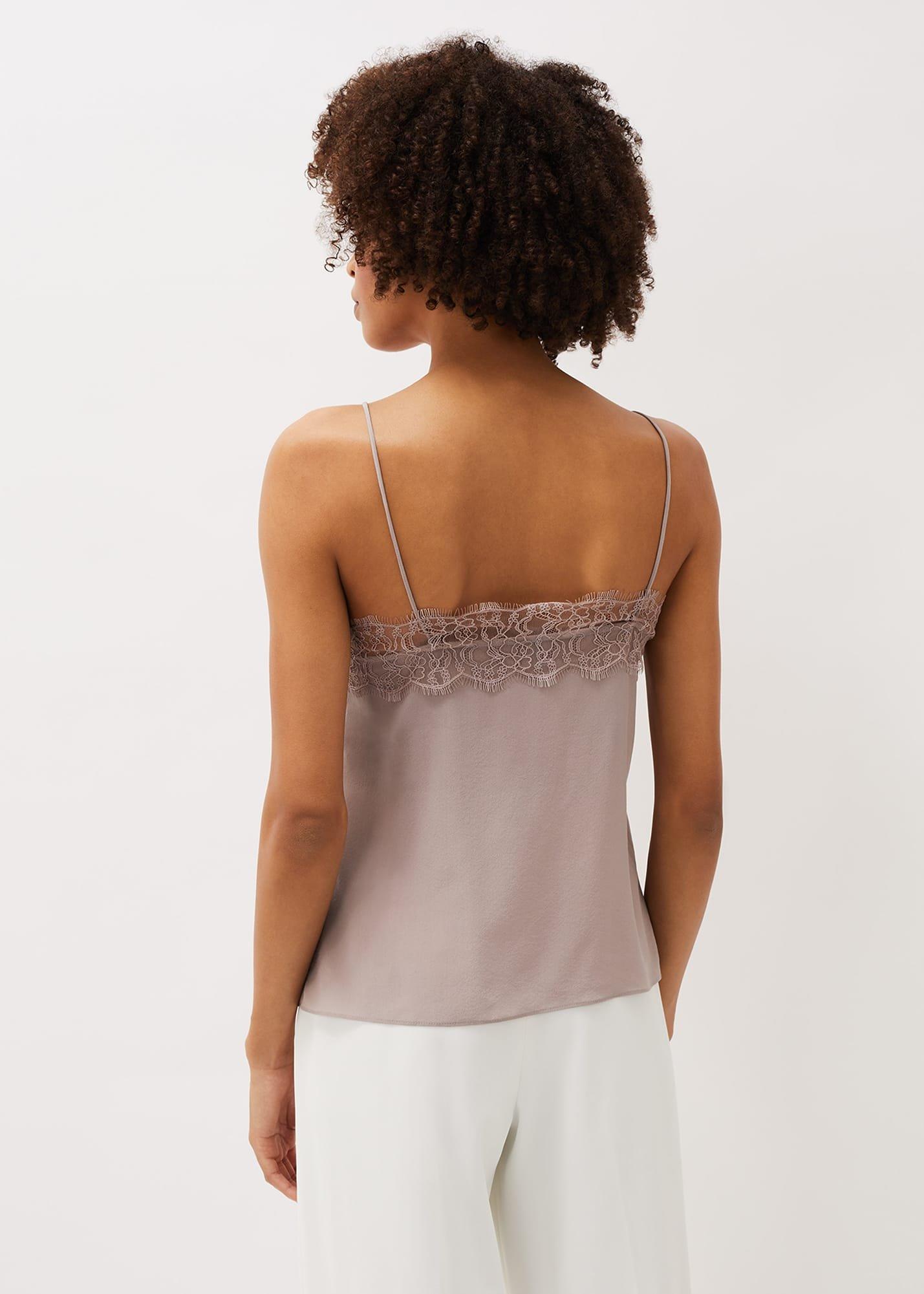 Rachael Silk Lace Trim Camisole