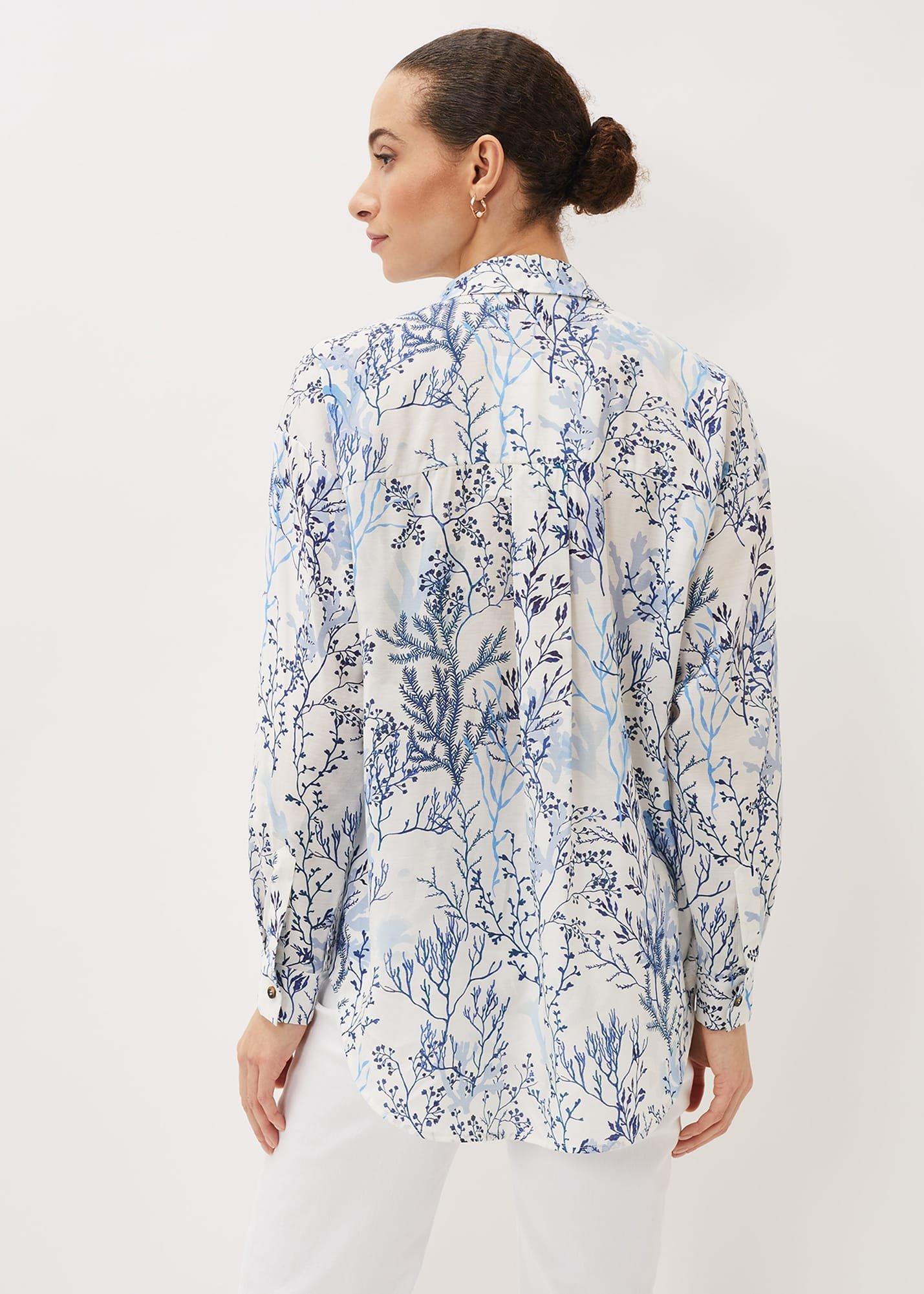 Claire Coral Print Shirt
