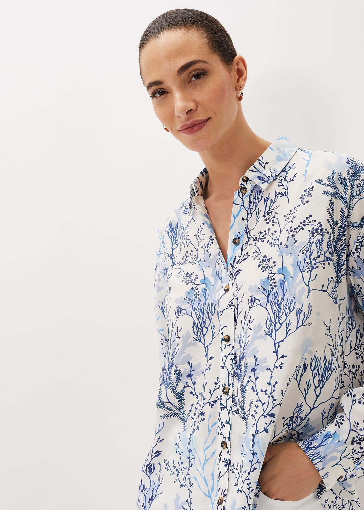 Claire Coral Print Shirt
