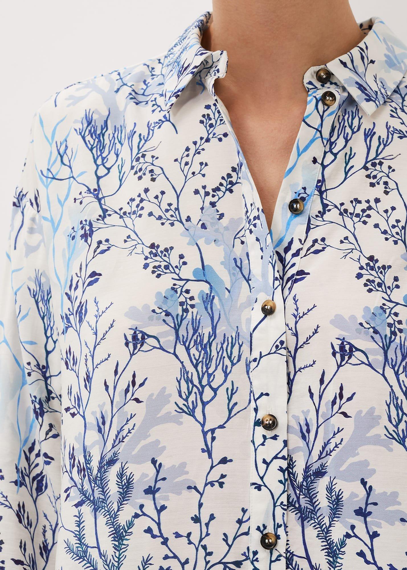 Claire Coral Print Shirt