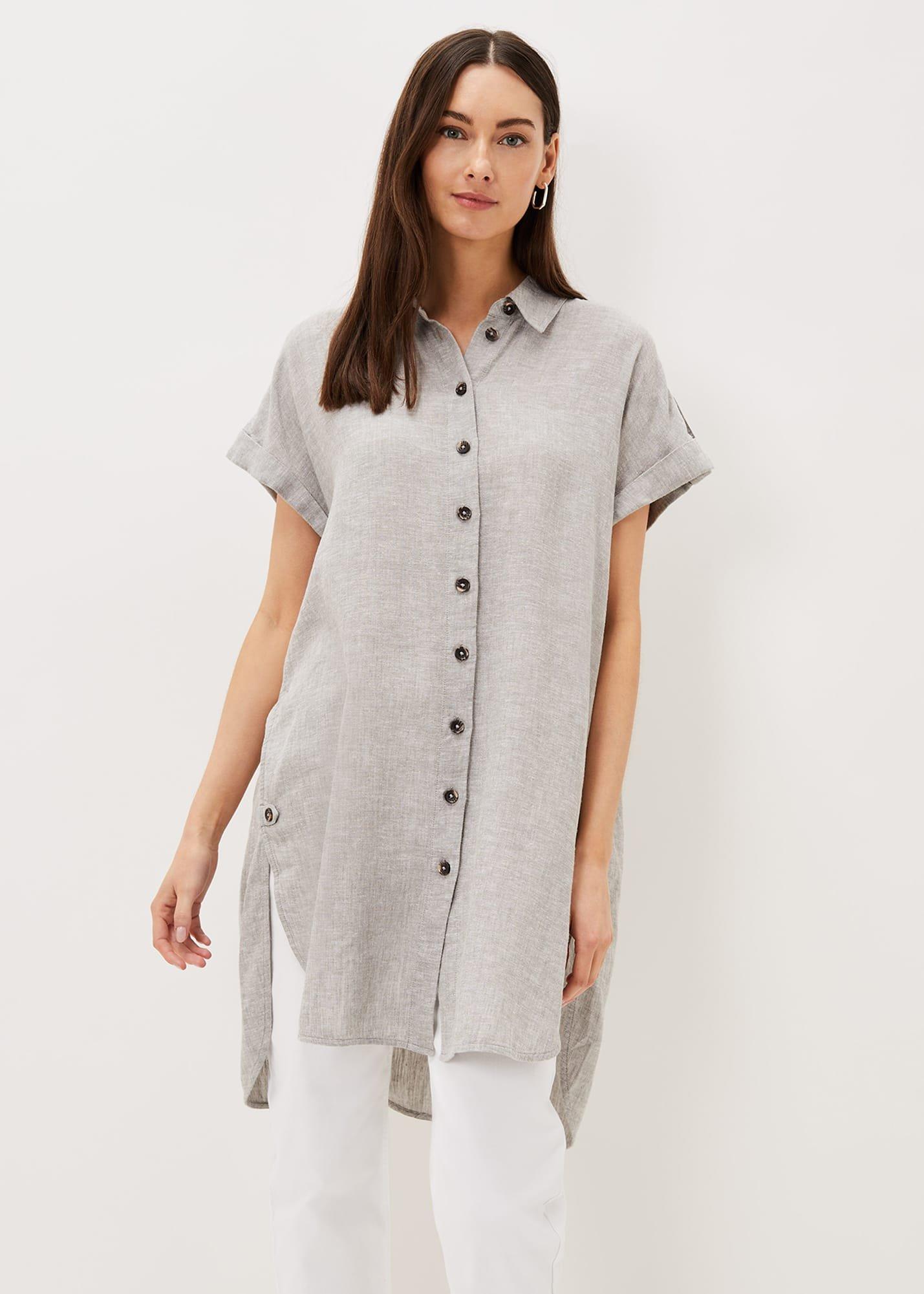 Octavia Linen Utility Shirt