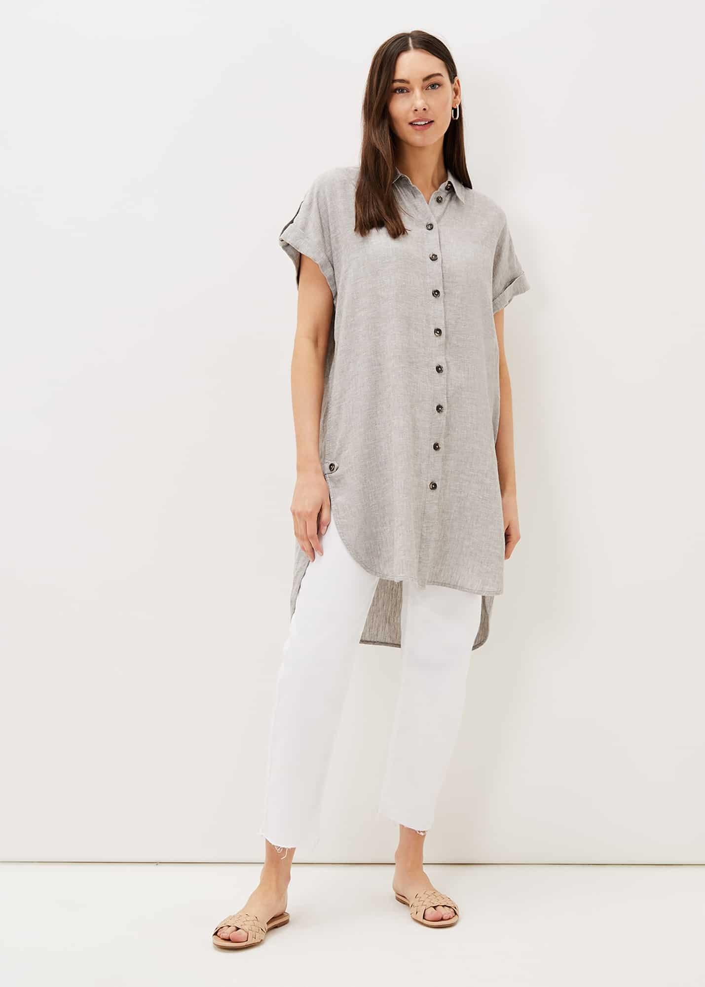 Octavia Linen Utility Shirt