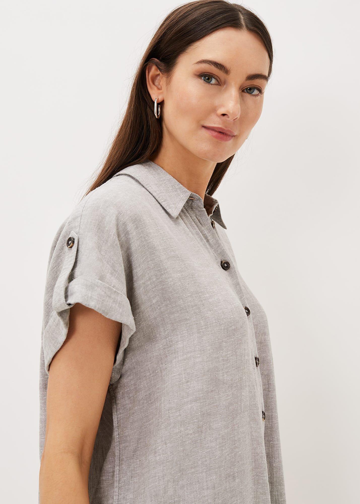 Octavia Linen Utility Shirt