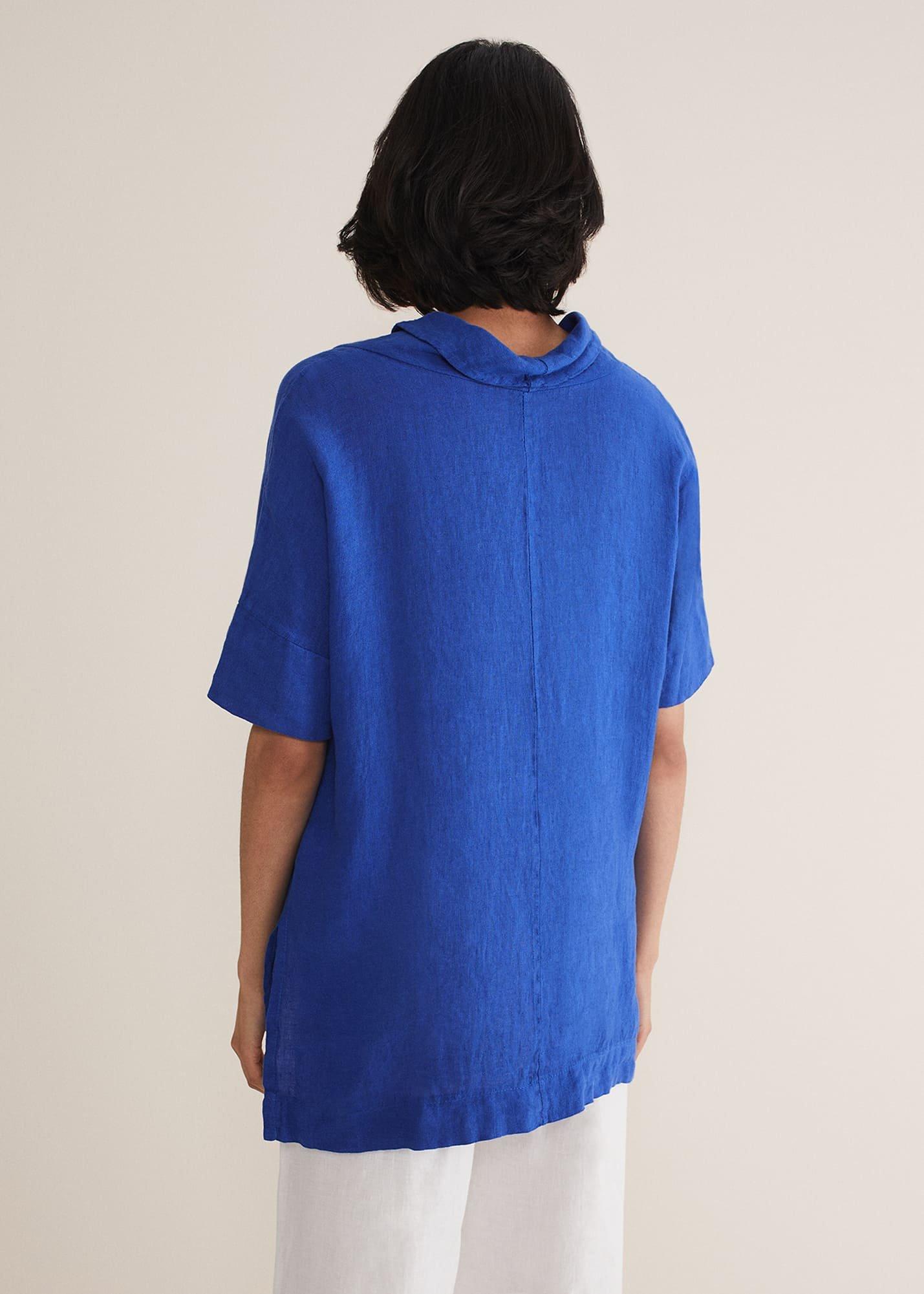 Carita V-Neck Linen Blouse