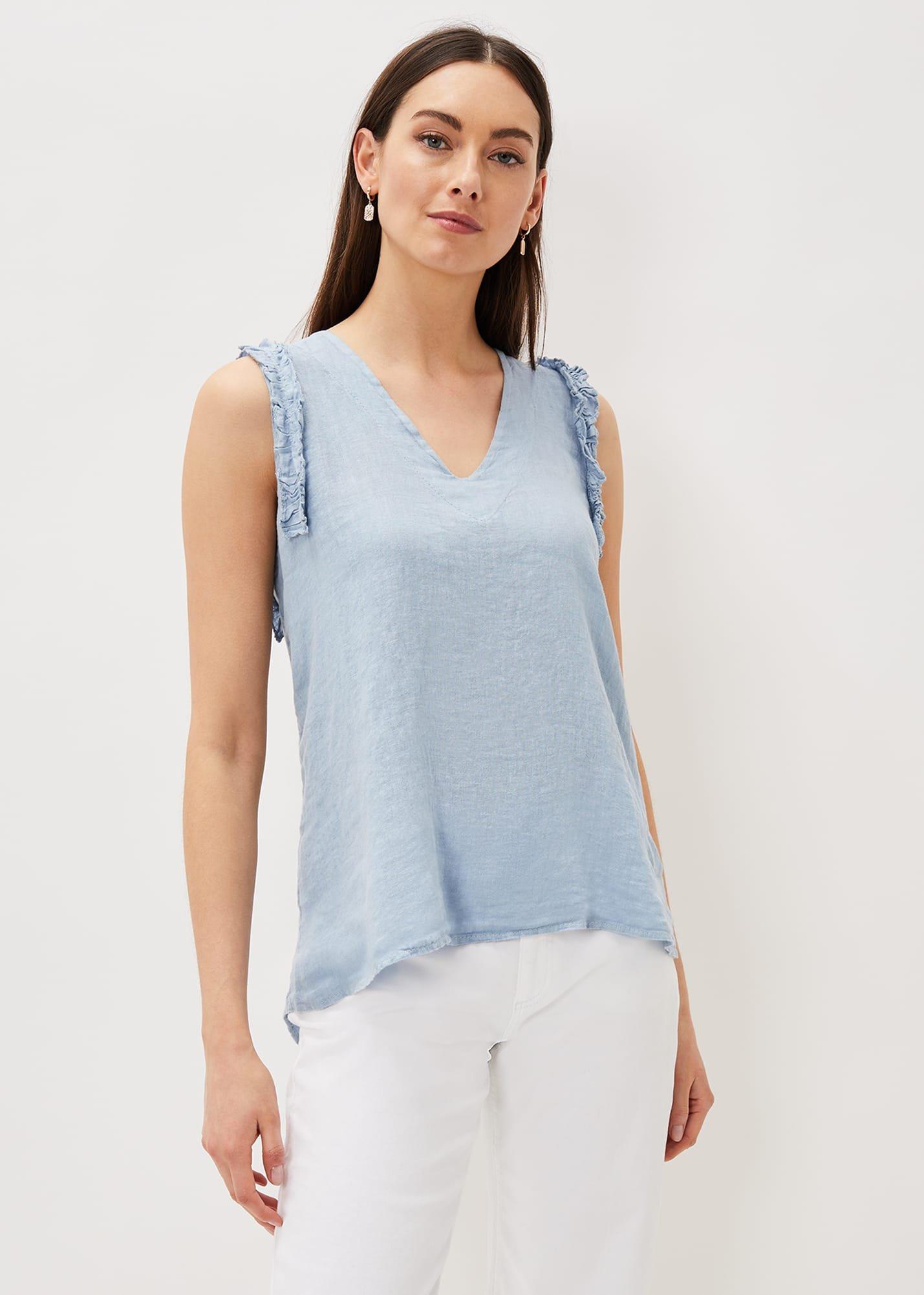 Syona Frill Linen Blouse