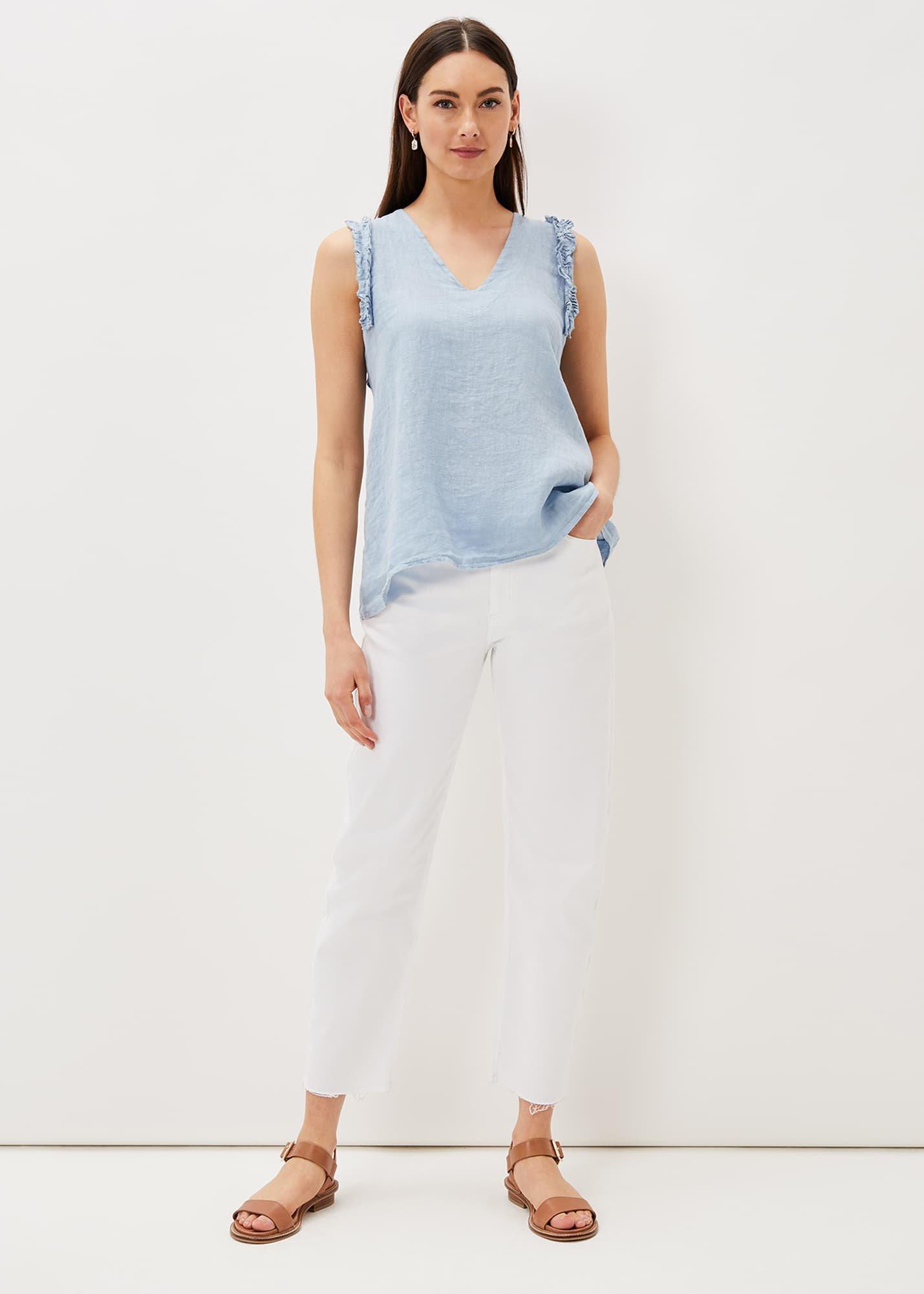 Syona Frill Linen Blouse