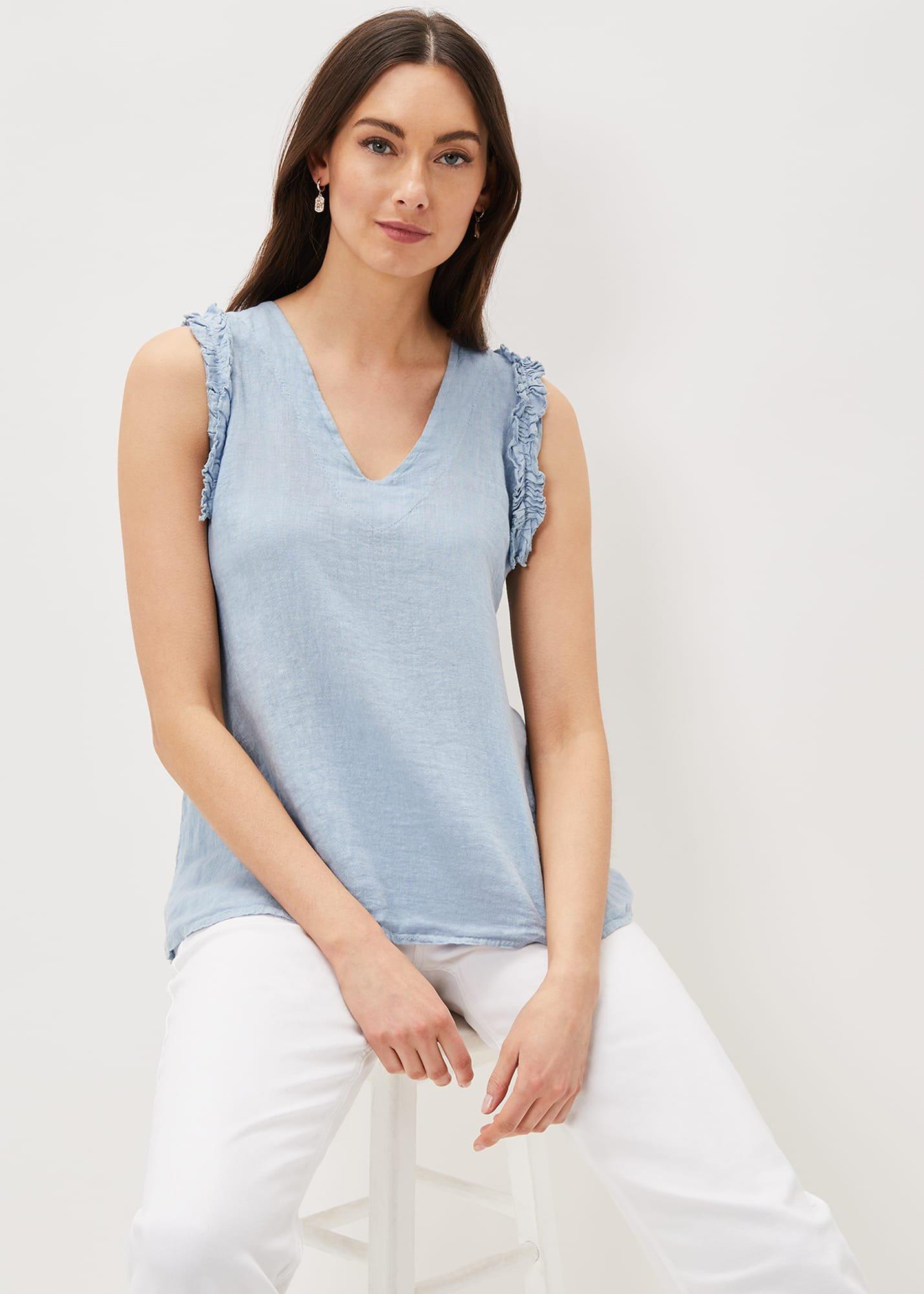 Syona Frill Linen Blouse