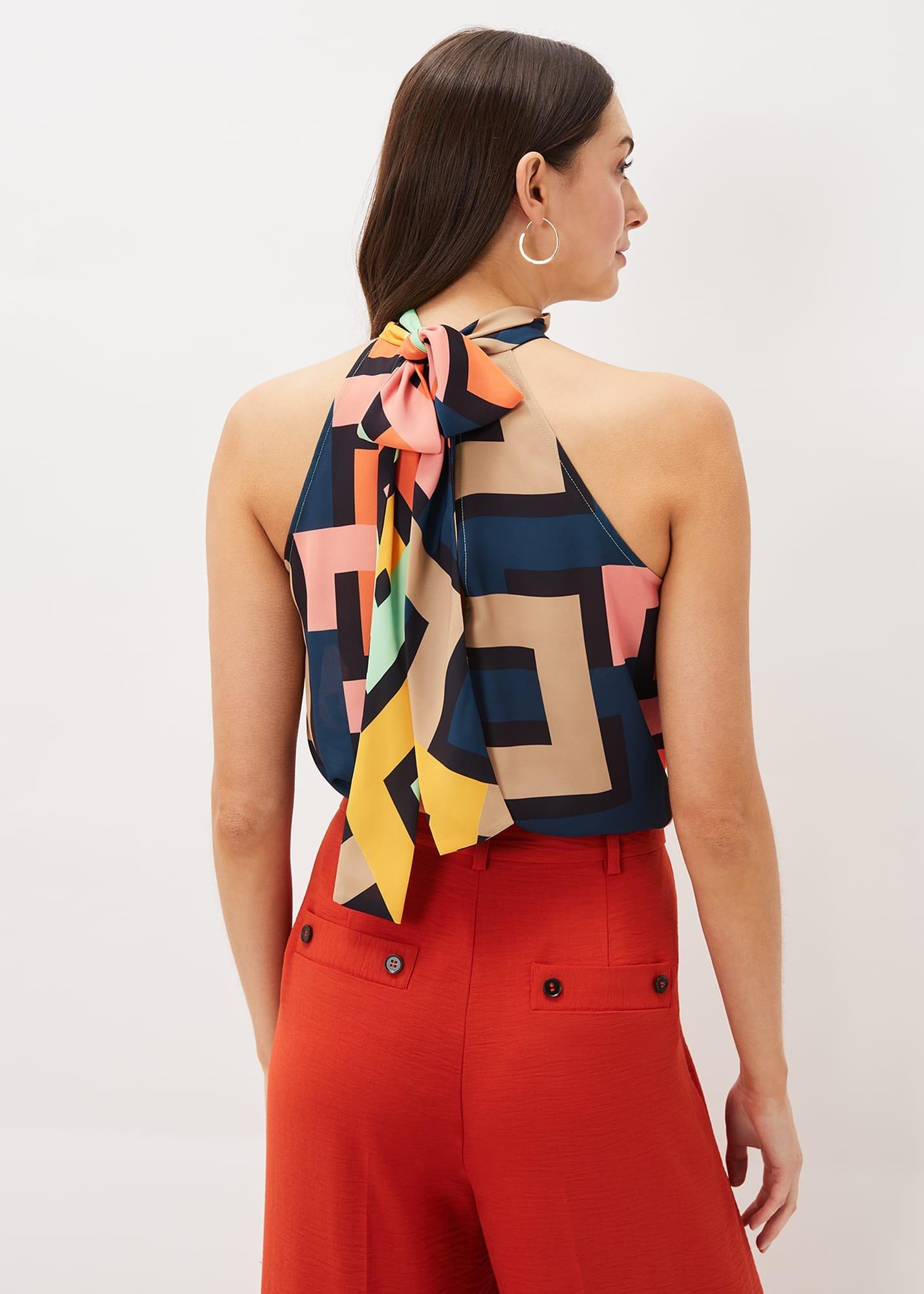 Milano Sleeveless Print Blouse