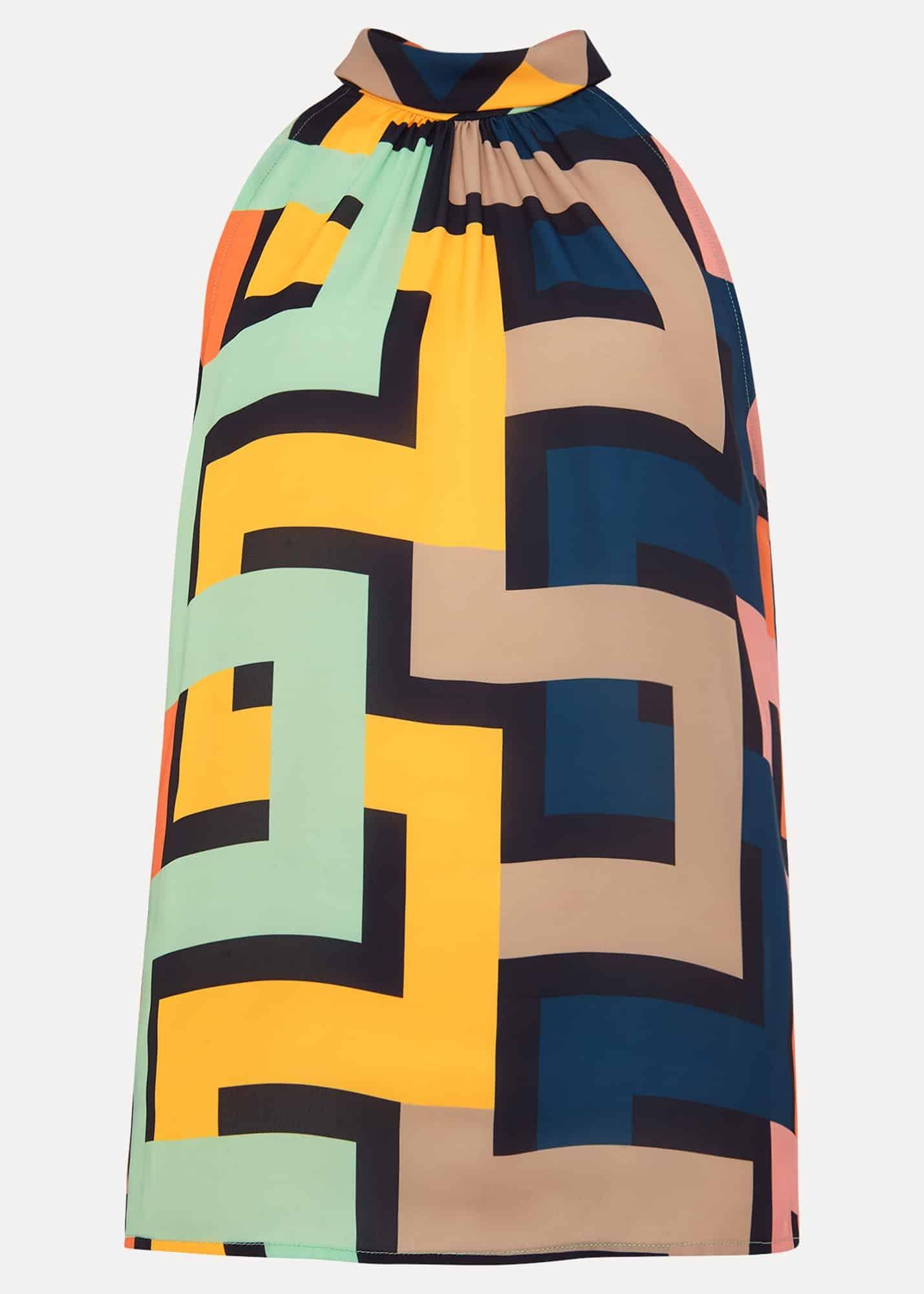 Milano Sleeveless Print Blouse