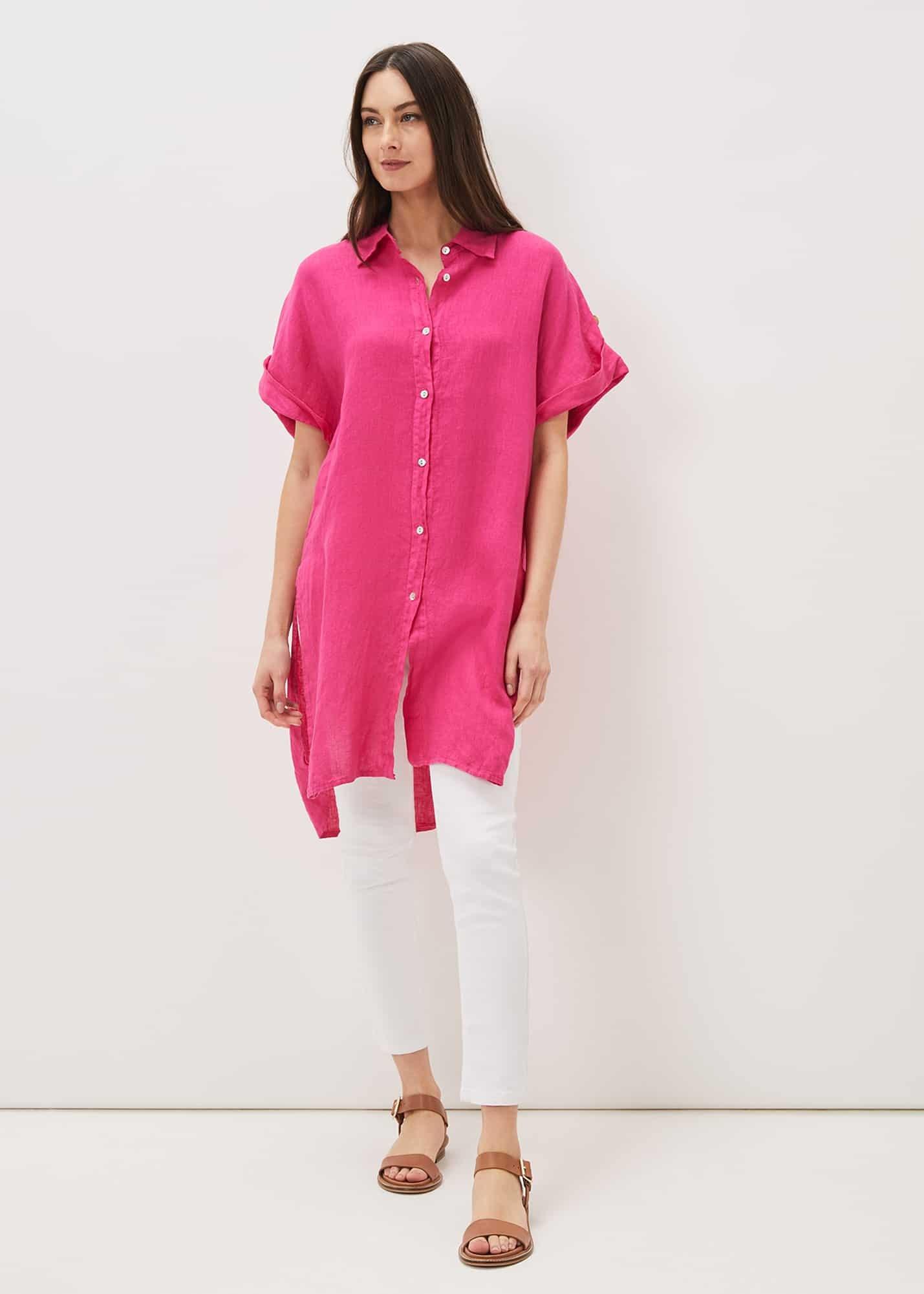 Lynette Linen Longline Shirt